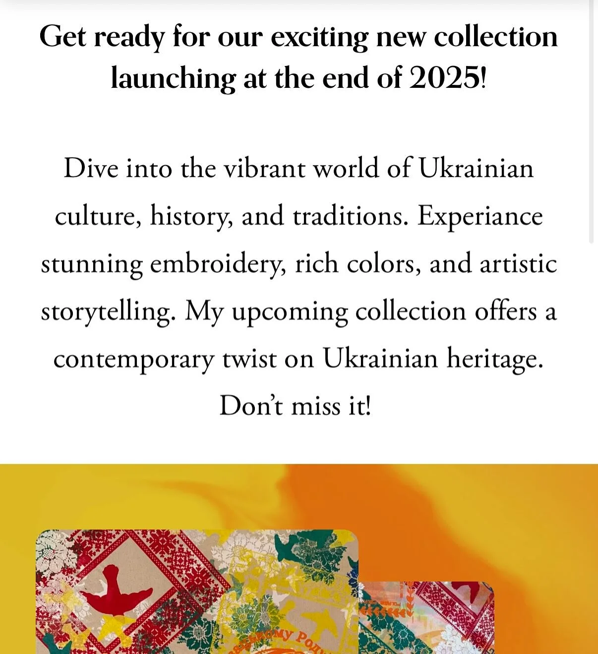 Cannot wait to share my upcoming collection of 2025! Stay tuned for more details 💛 💙 

#artcollection #artworkforsale #art #artist #artlover #artcommunity #creativeart #ukraineart #ukrainianart #ukrainianartist