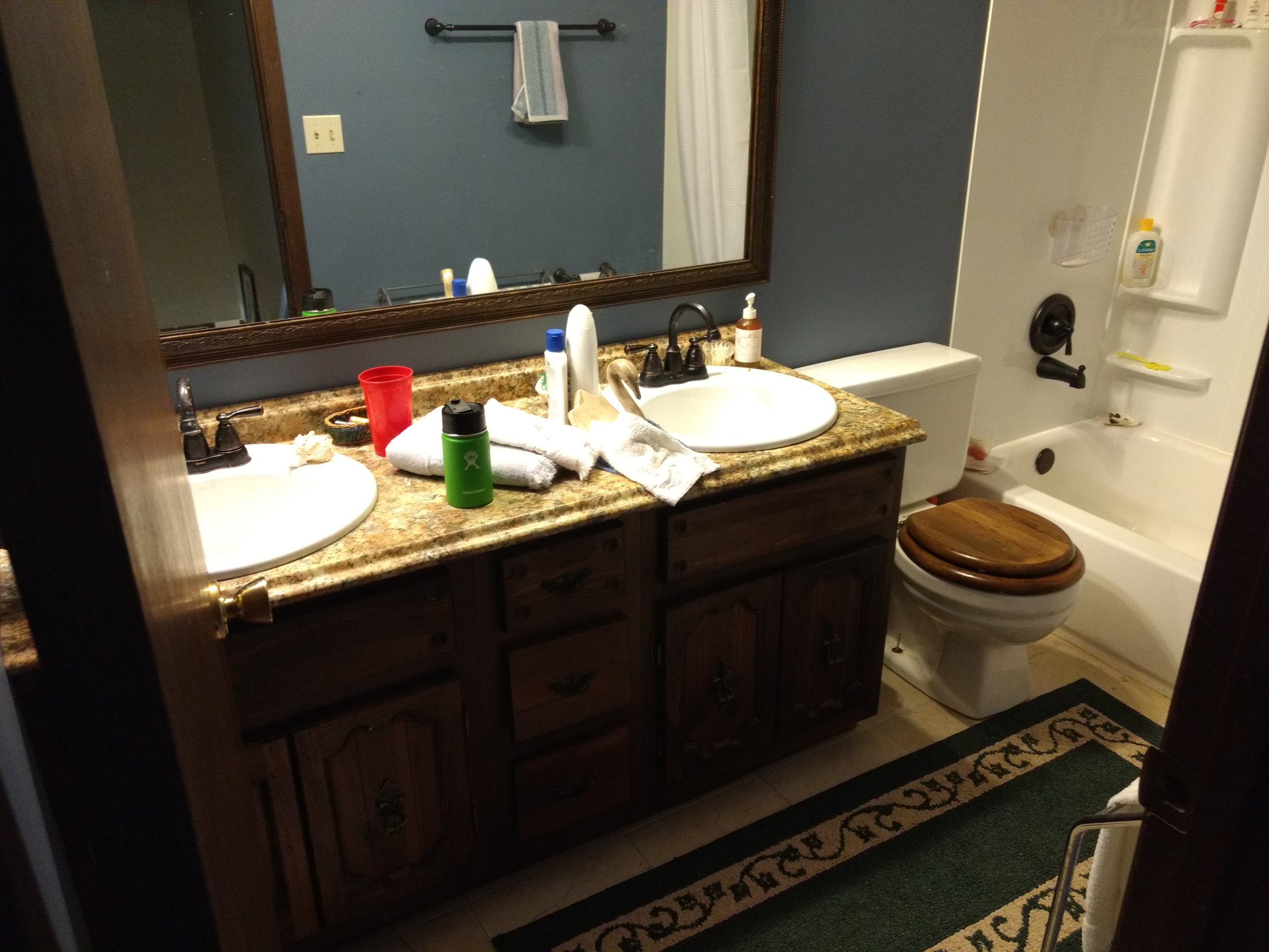 Upstairs bath before.
