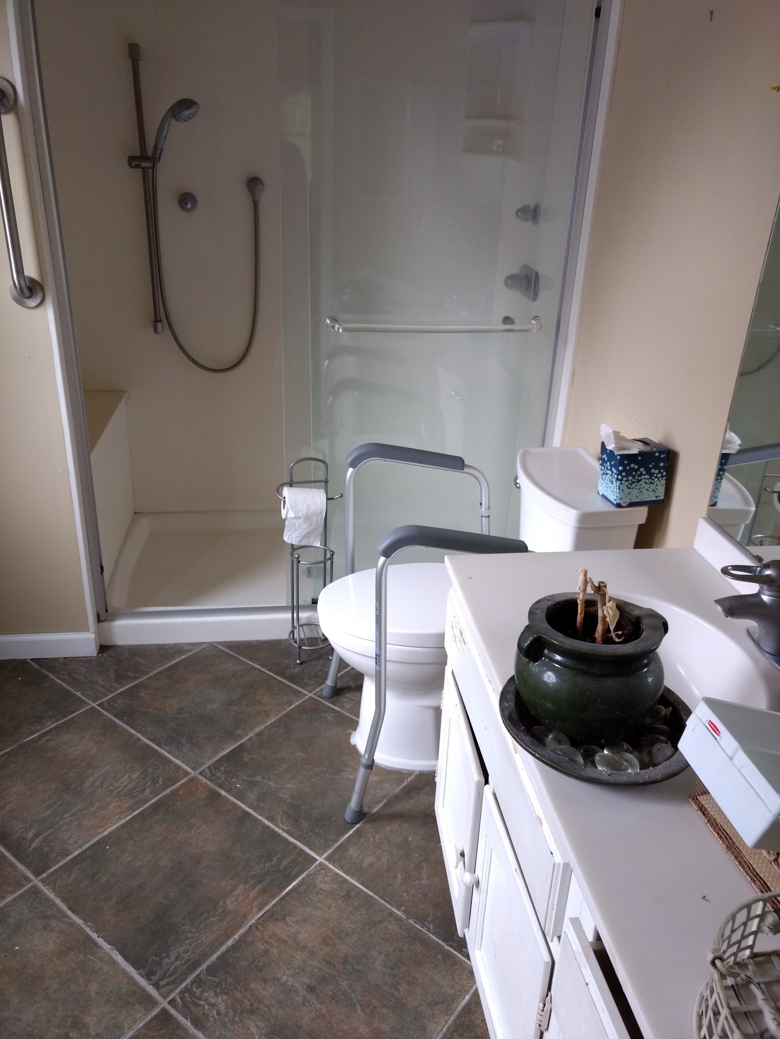 The primary bath before.