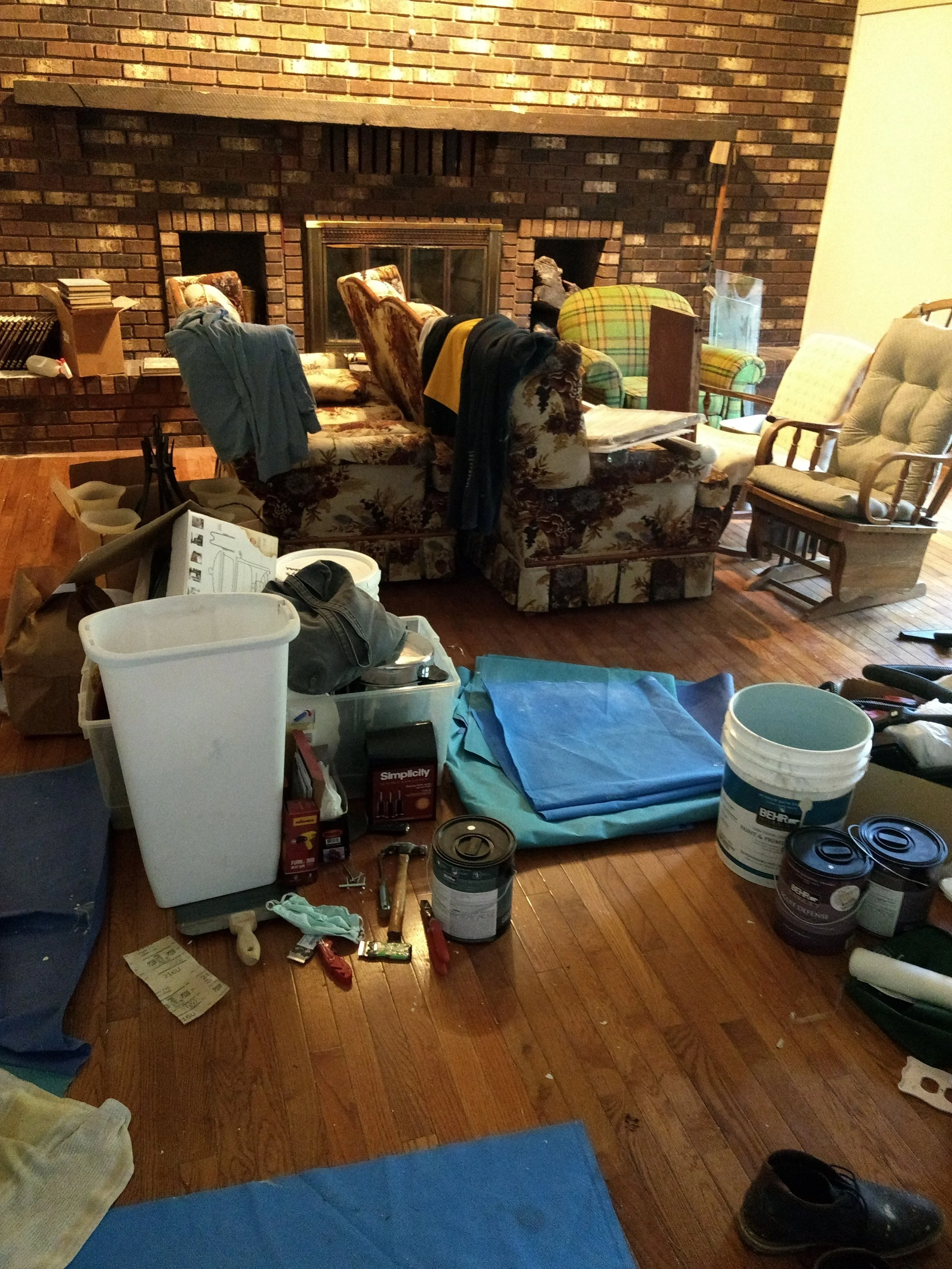 Family room before