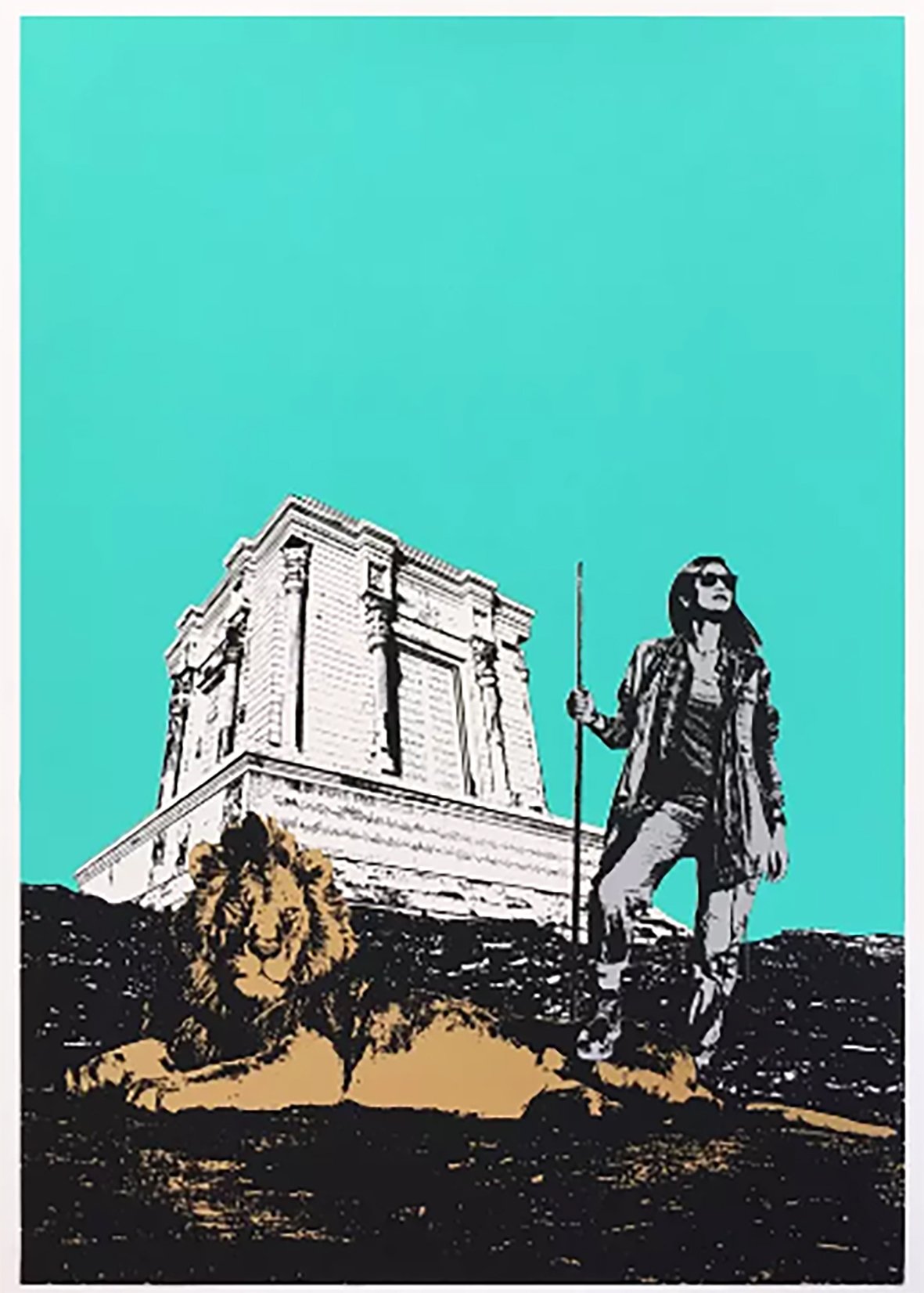 MOHAMMAD ESKANDARI - Untitled -Series: Explorer of the Spring - Silk Screen on Hands - size 50 x 70 cm