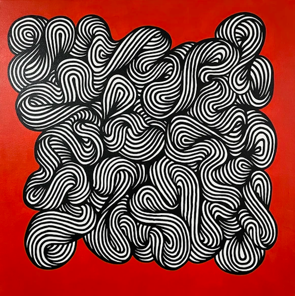 NANCE LOKOS - Diversi-T Nº7 - Acrylic on canvas - size 60 x 60 cm - year 2019
