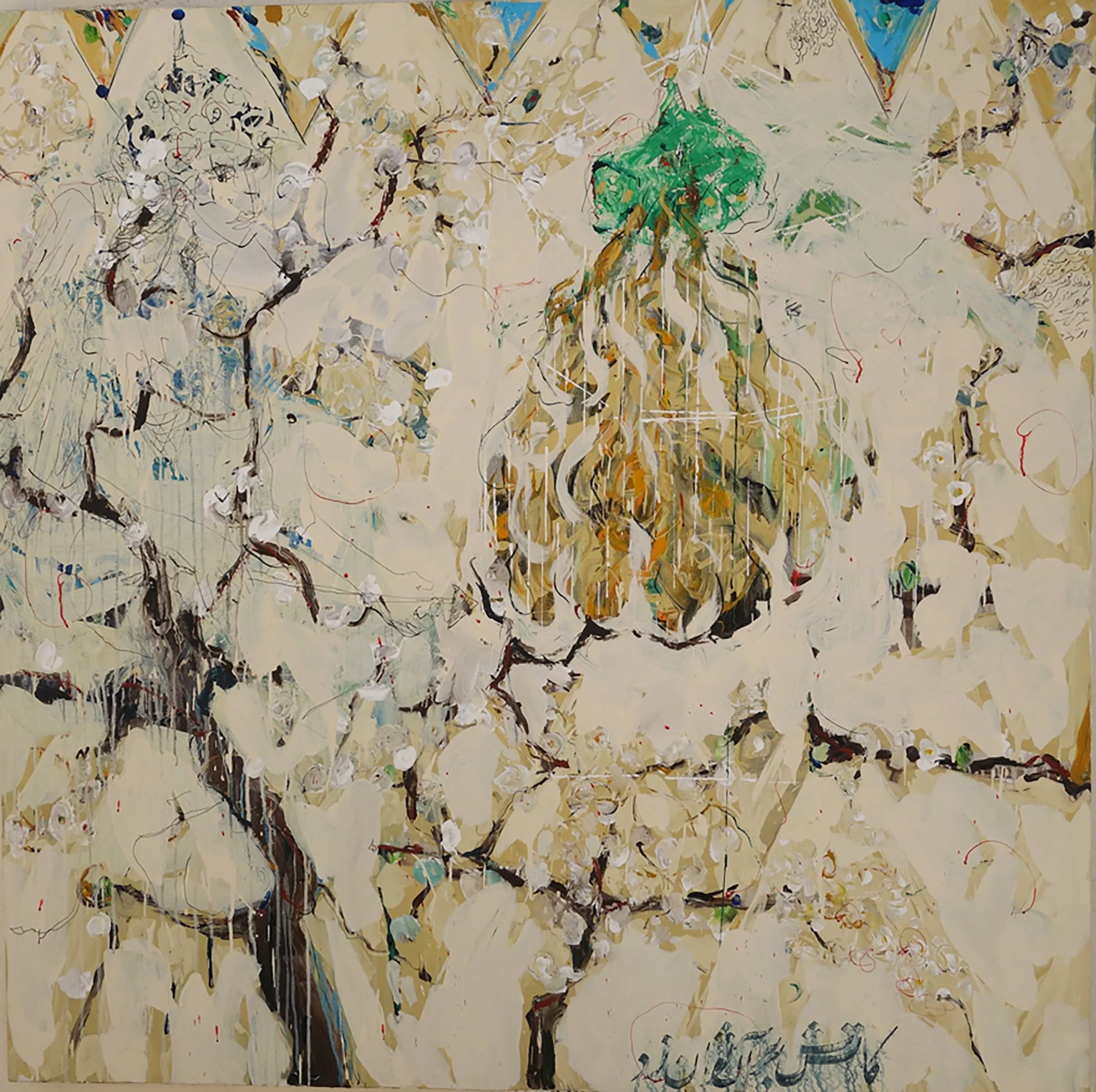 MOHSEN JAMALINIK - Untitled #1 - Acrylic on canvas - size 140 x 140 cm - year 2014