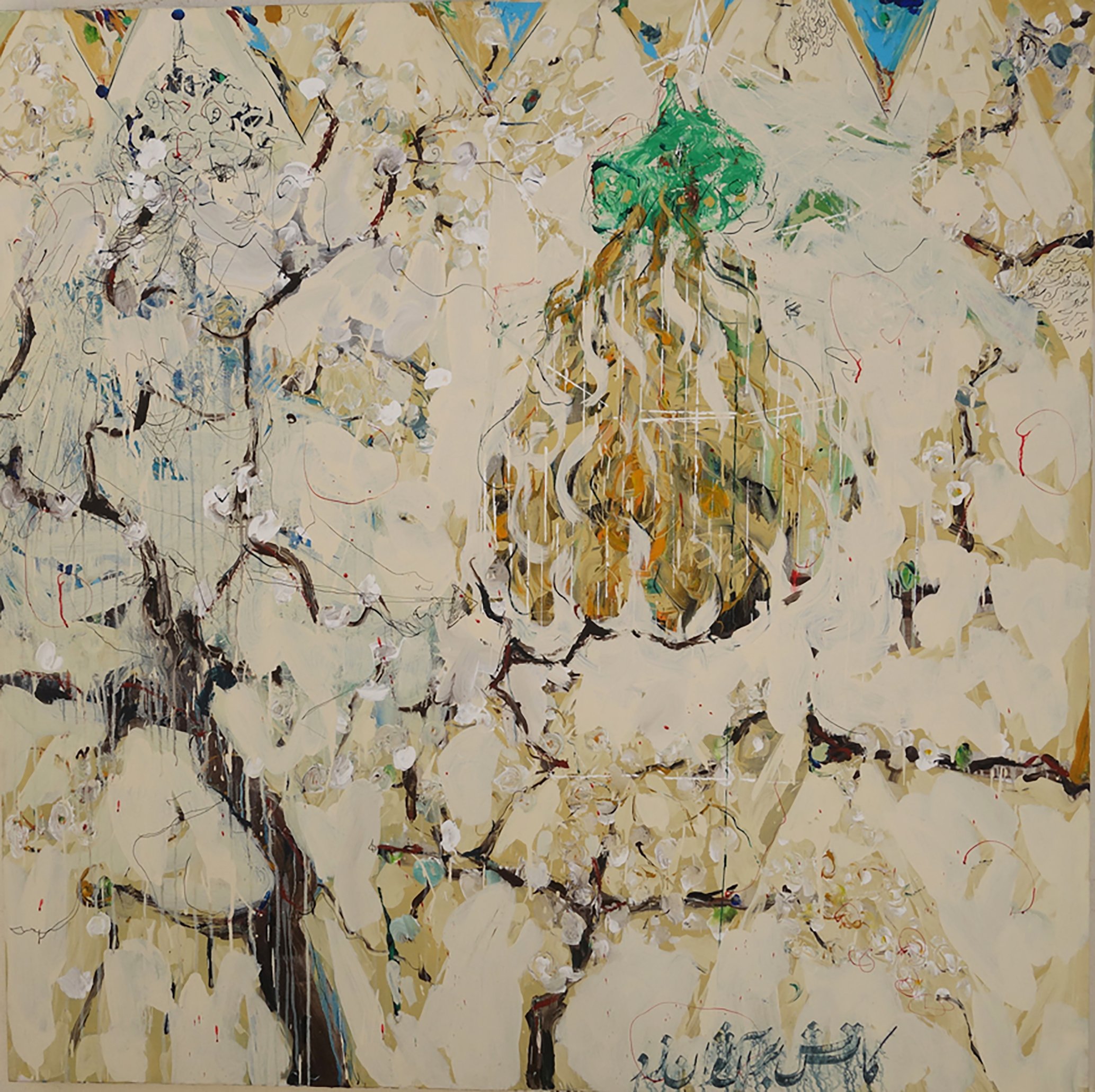 MOHSEN JAMALINIK - Untitled #1 - Acrylic on canvas - size 140 x 140 cm - year 2014