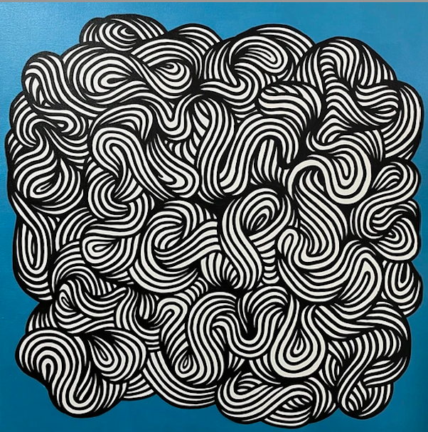 NANCE LOKOS - Diversi-T Nº6 - Acrylic on canvas - size 60 x 60 cm - year 2019
