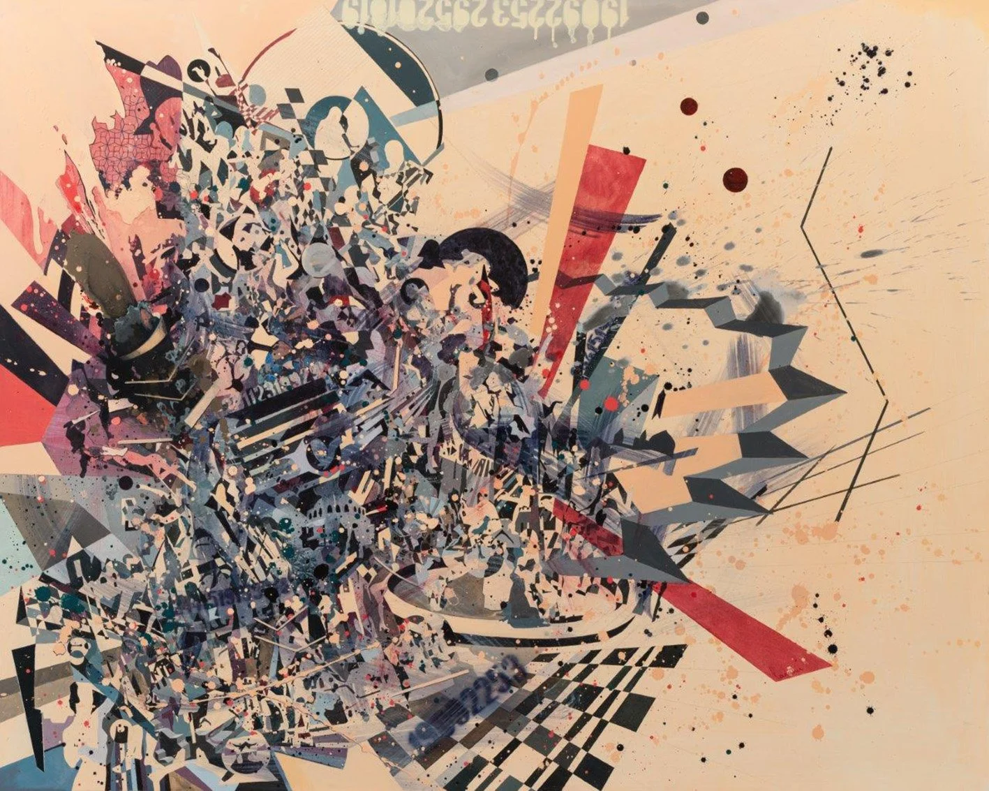 SANAHIN BABAJANIANS - The Soft Zone - Mixed media on canvas - size 140 x 120 cm - year 2020