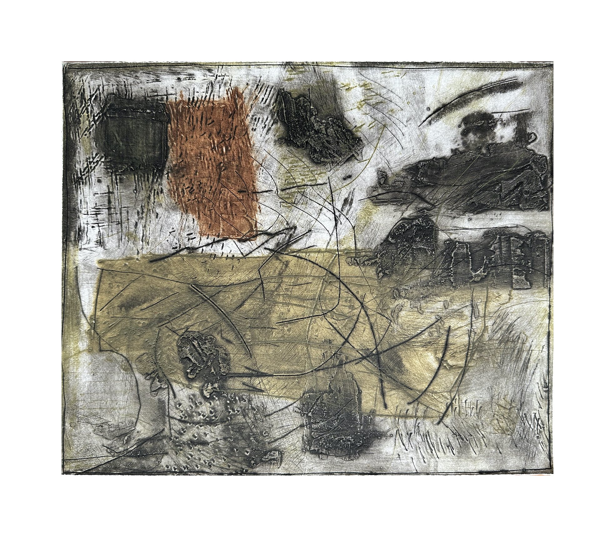 LEE DUPLOY - Kufingisisa - Series: Utopia is no Ethiopia - Mixed media with additional aquatint on Fabriano paper - size 35 x 29,5 cm