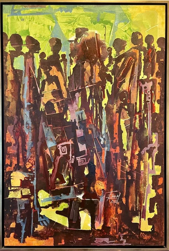 ELON M TOSSOU - Untitled - Oils on canvas - size 80 x 115 cm - 2014