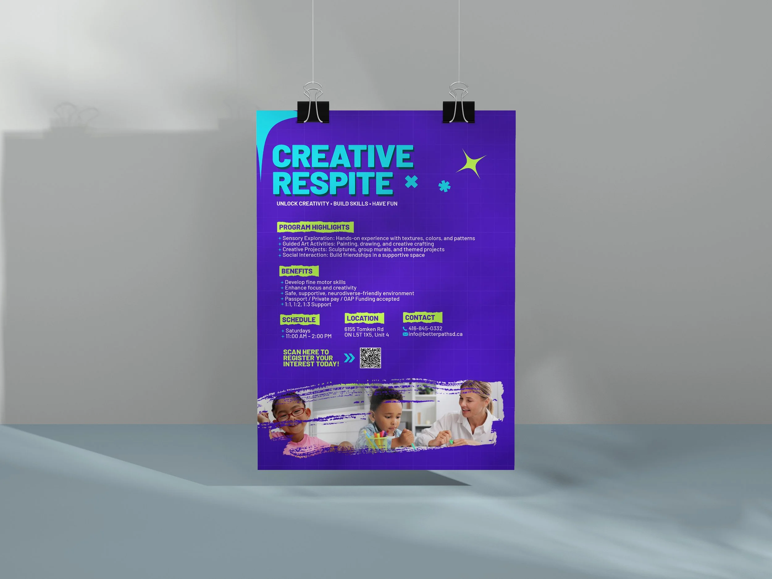 Creative Respite — BetterPath Skills Development (flyer / program page ...