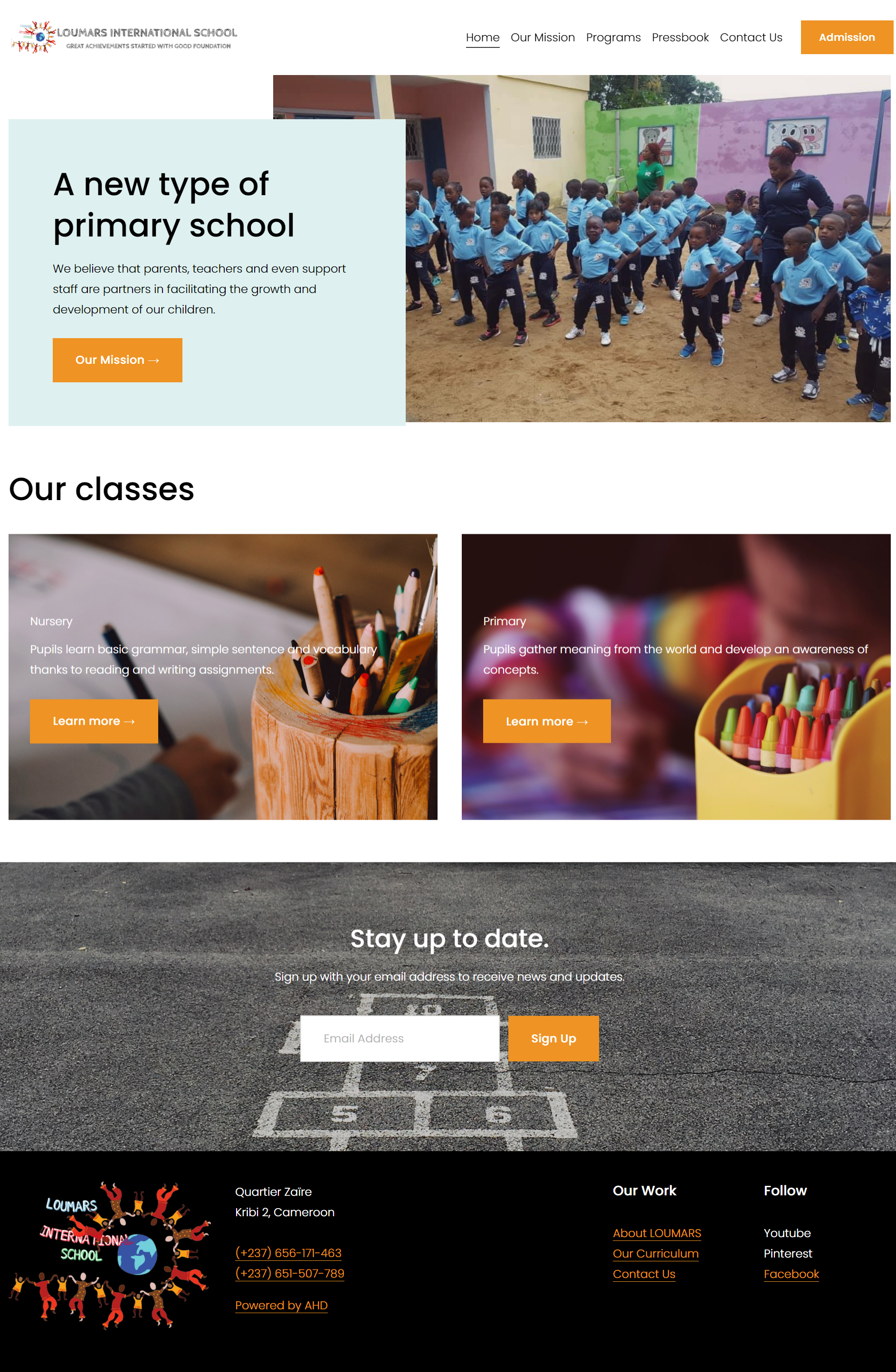  This was the first page of the website 