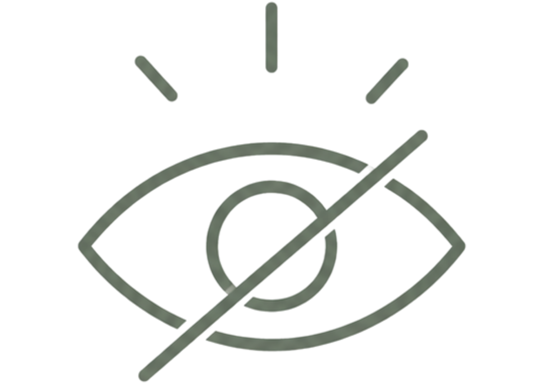 Icon representing limited eye contact, reduced engagement, and social communication differences