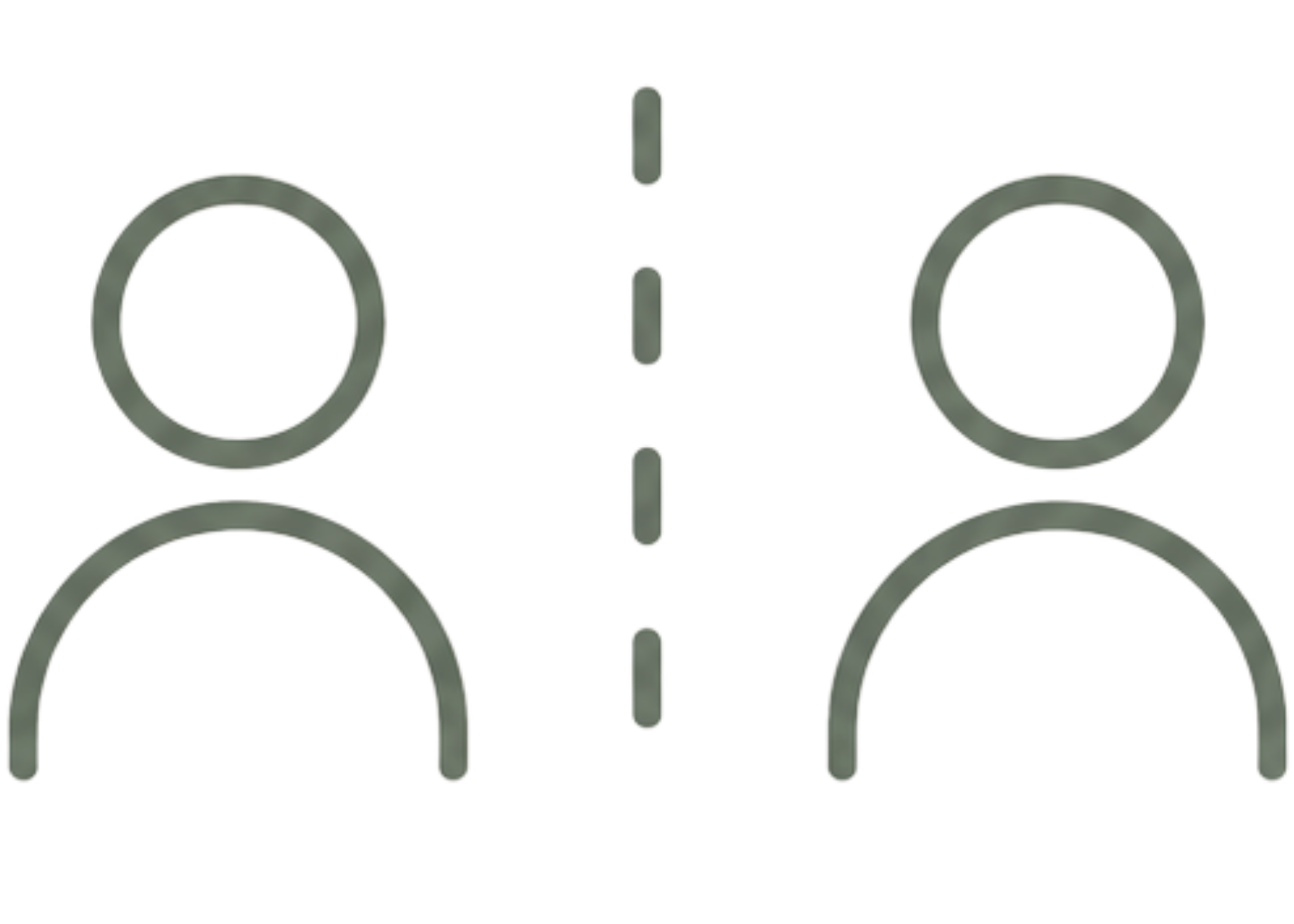 Icon representing difficulty connecting, responding, and socially engaging with other people