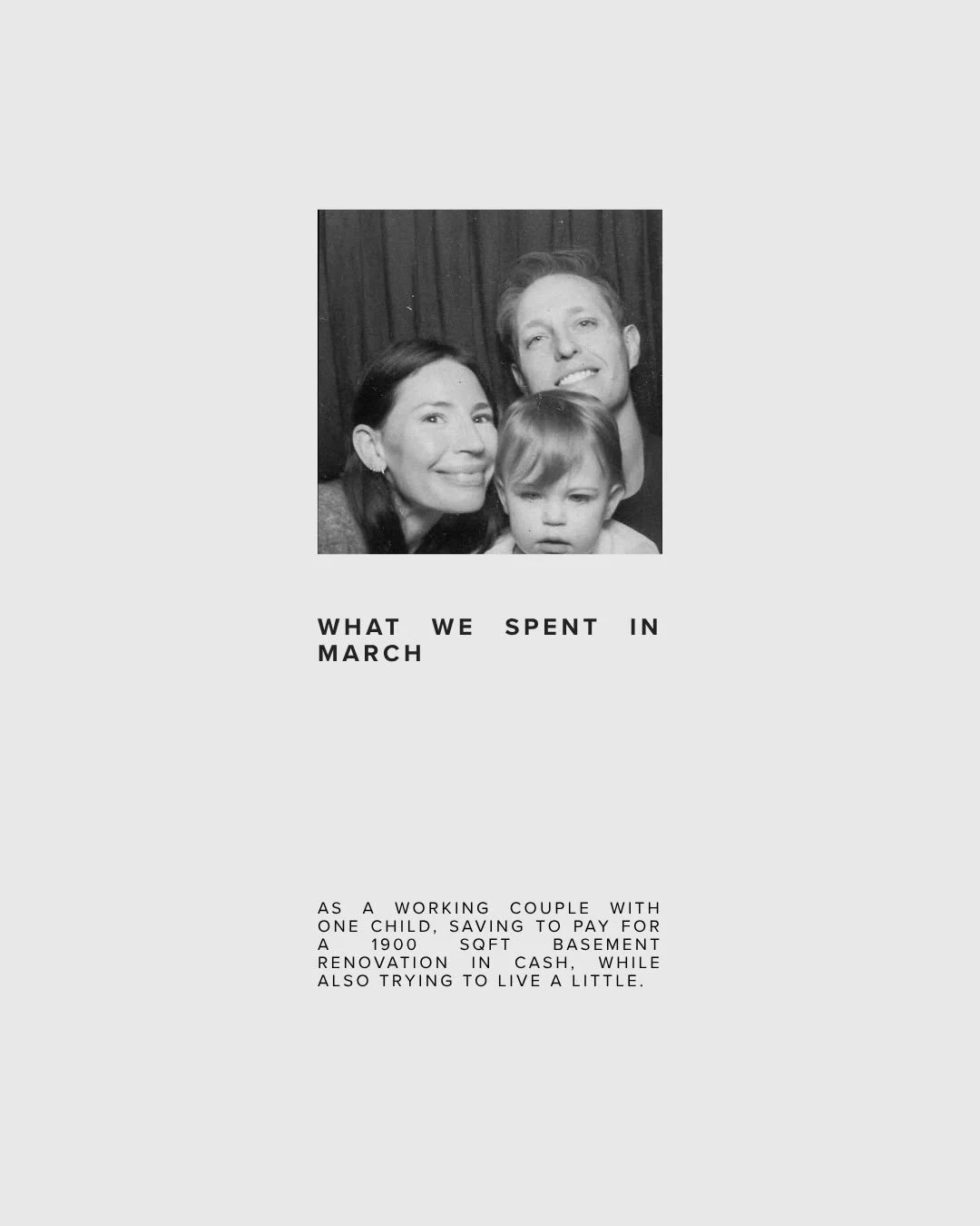 A new monthly series I&rsquo;ve been wanting to do to open the door for transparency around income and spending. Caleb and I are incredibly fortunate to have the means to live this way, which I personally find very lavish compared to most families in