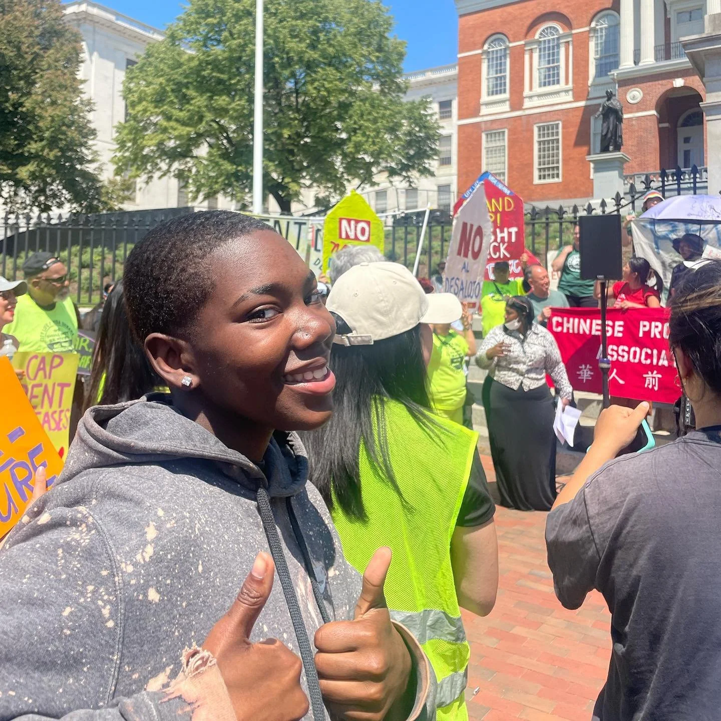 At @citylife.vidaurbana&rsquo;s action at the state house for rent control!