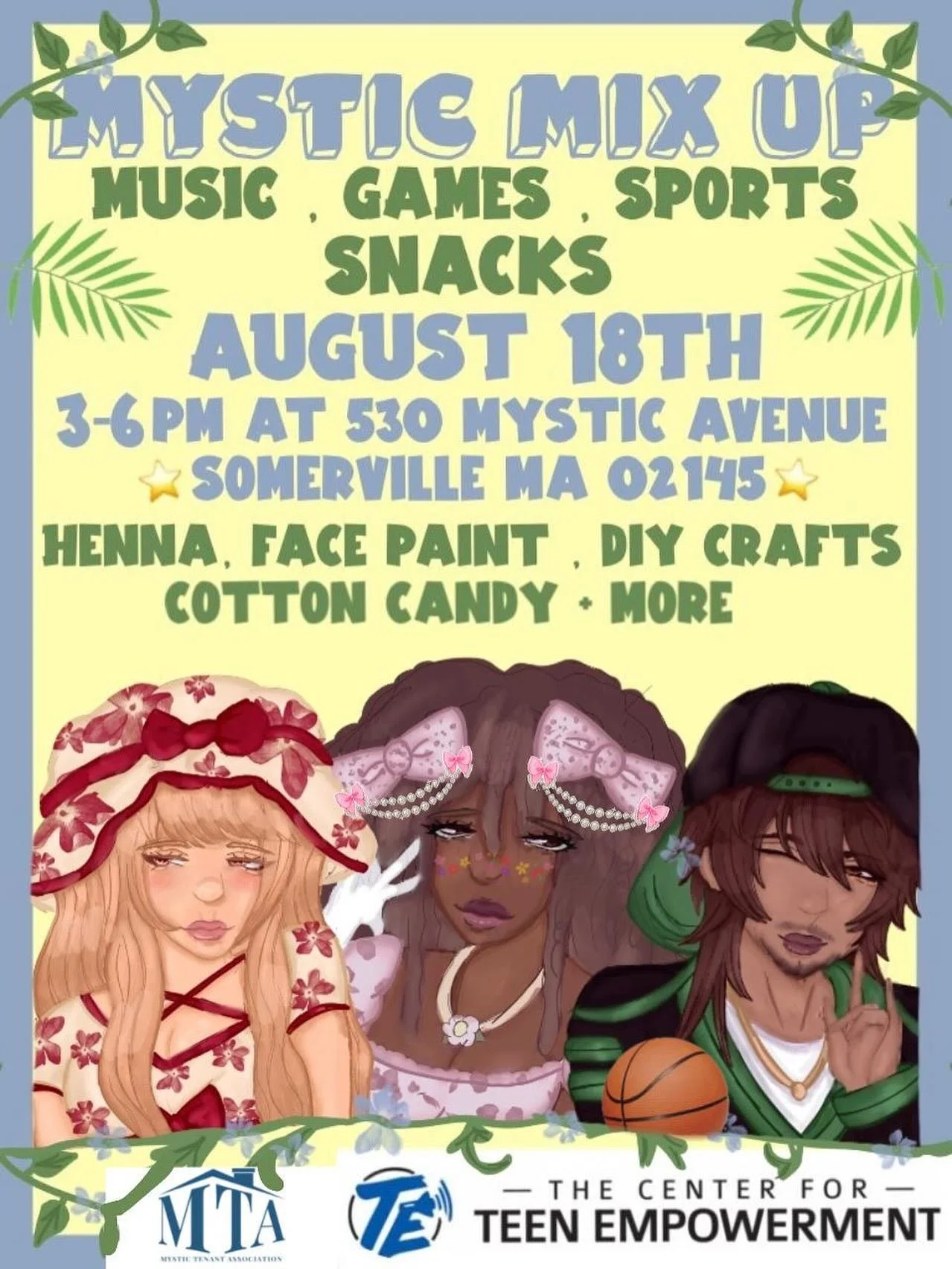 &ldquo;🎉 YOU&rsquo;RE INVITED! 🎉 Join us for our summer event in partnership with @mystictenants ! 🌟 Happening on Monday, August 18th from 3-6 PM at 530 Mystic Ave Somerville, Ma. Get ready for henna, face paint, amazing performances, DIY crafts, 