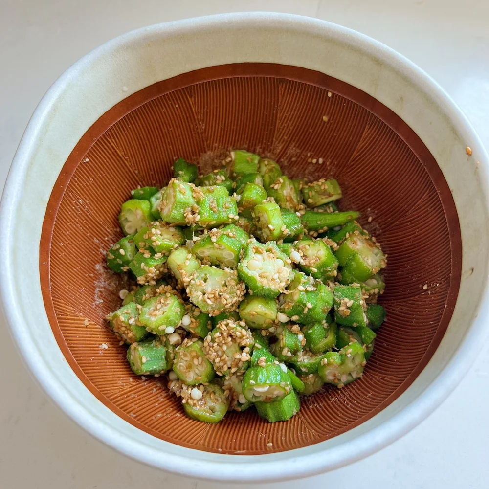 Japanese Okra Salad (Easy Goma-ae Style Side Dish) — Okawari by Azusa ...