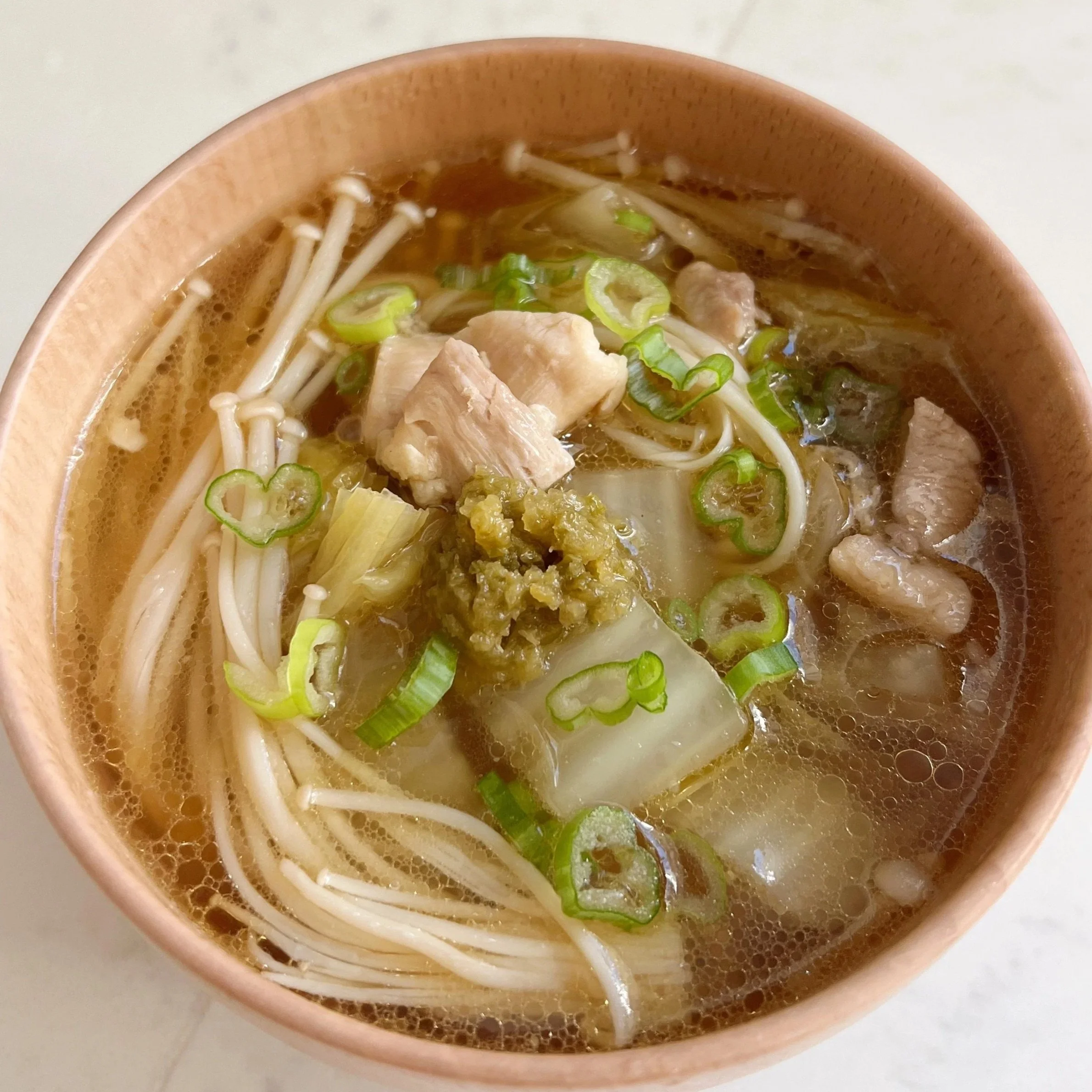 Napa and Chicken Soup