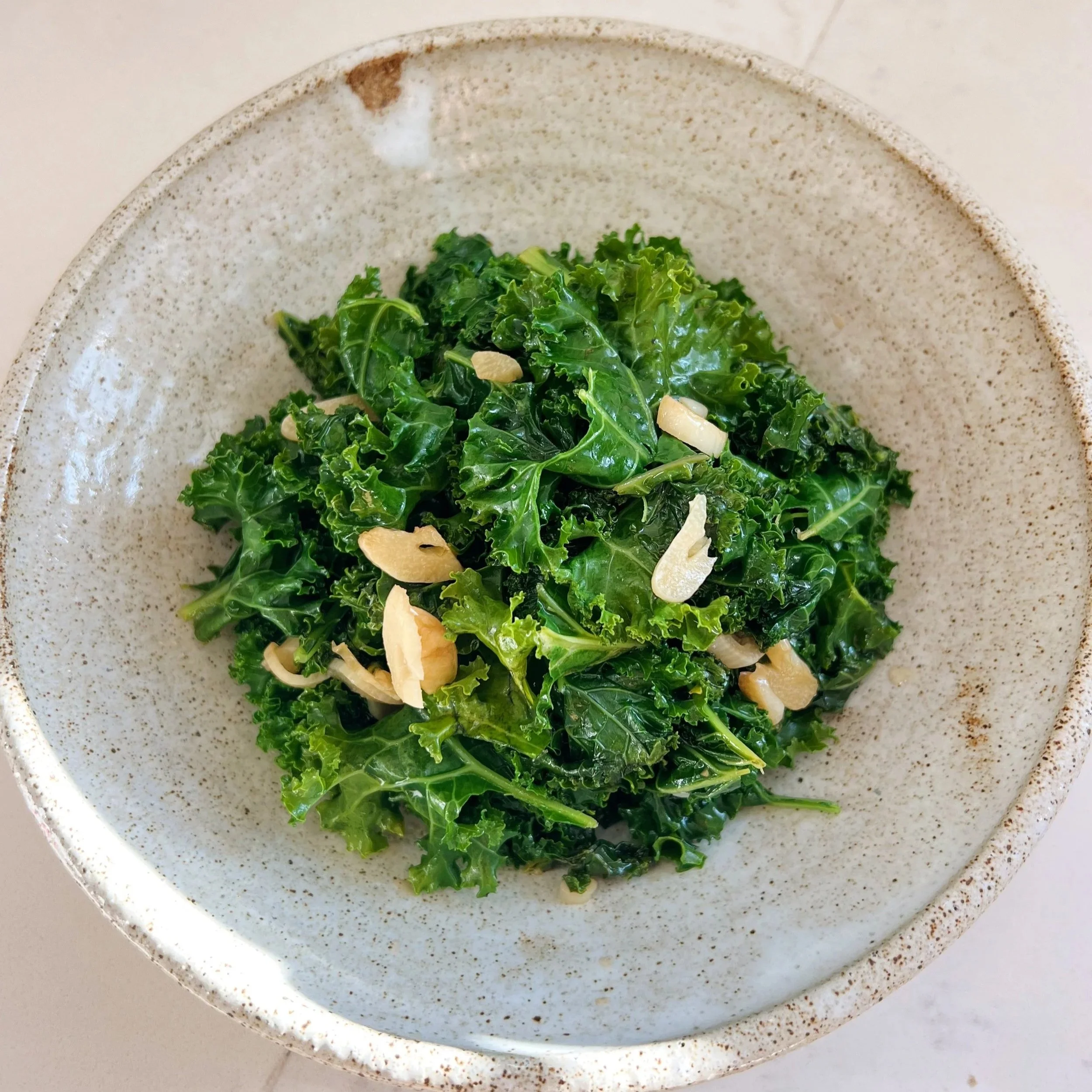 garlic ponzu kale stirfry