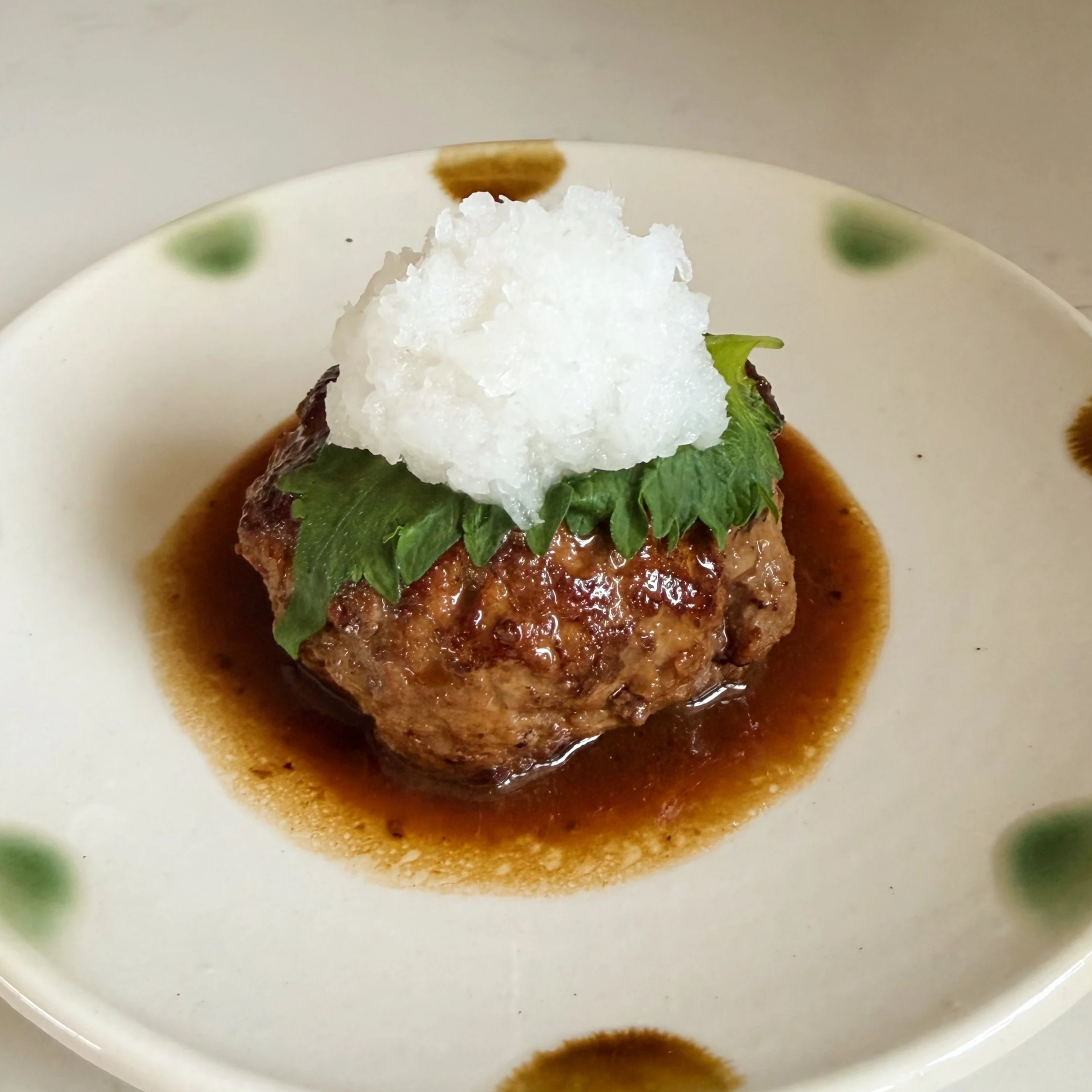 wafu hamburg japanese hamburger steak with ponzu sauce