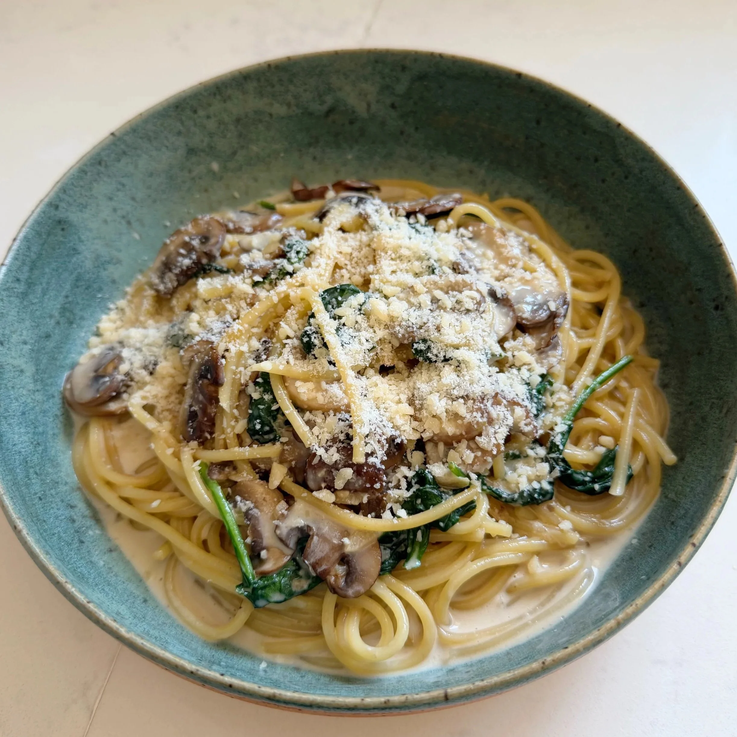 creamy miso mushroom pasta