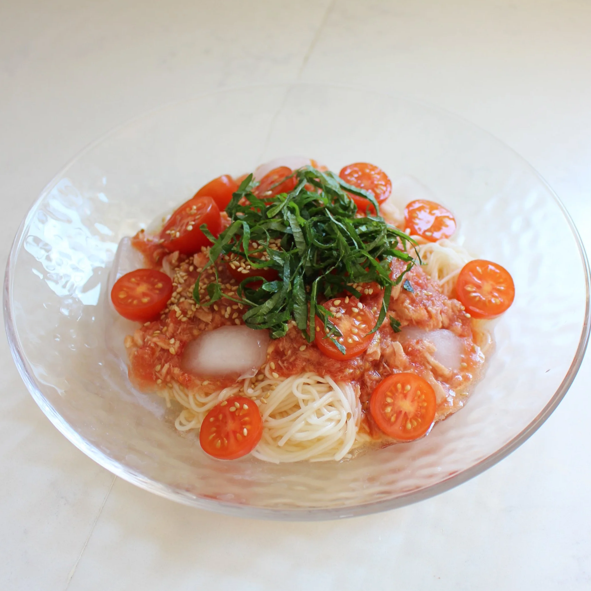 Tomato Tuna Somen Noodles