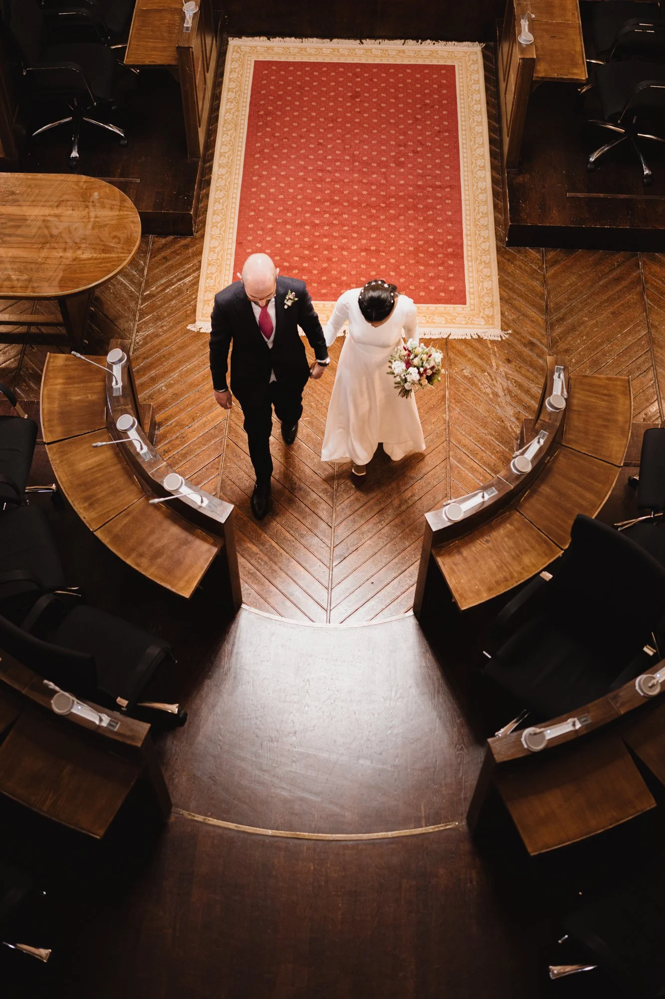 Boda civil en el ayuntamiento de Ourense, Galicia