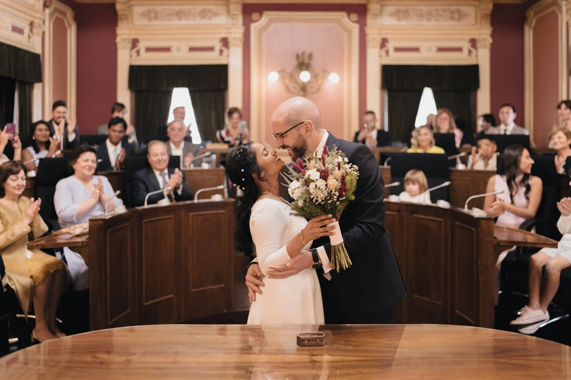 Boda civil en el ayuntamiento de Ourense, Galicia