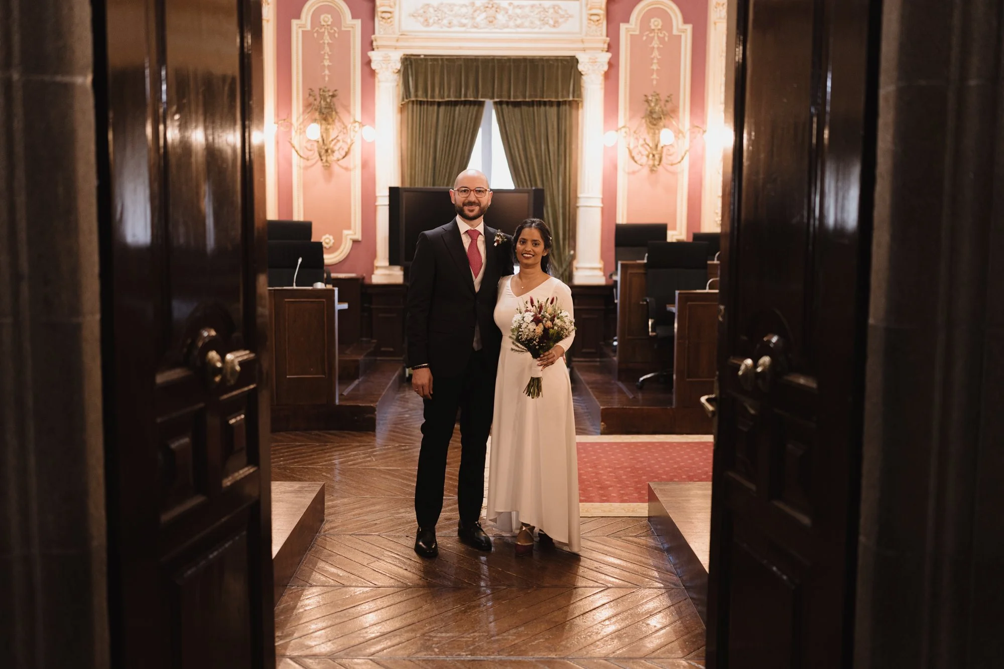Boda civil en el ayuntamiento de Ourense, Galicia