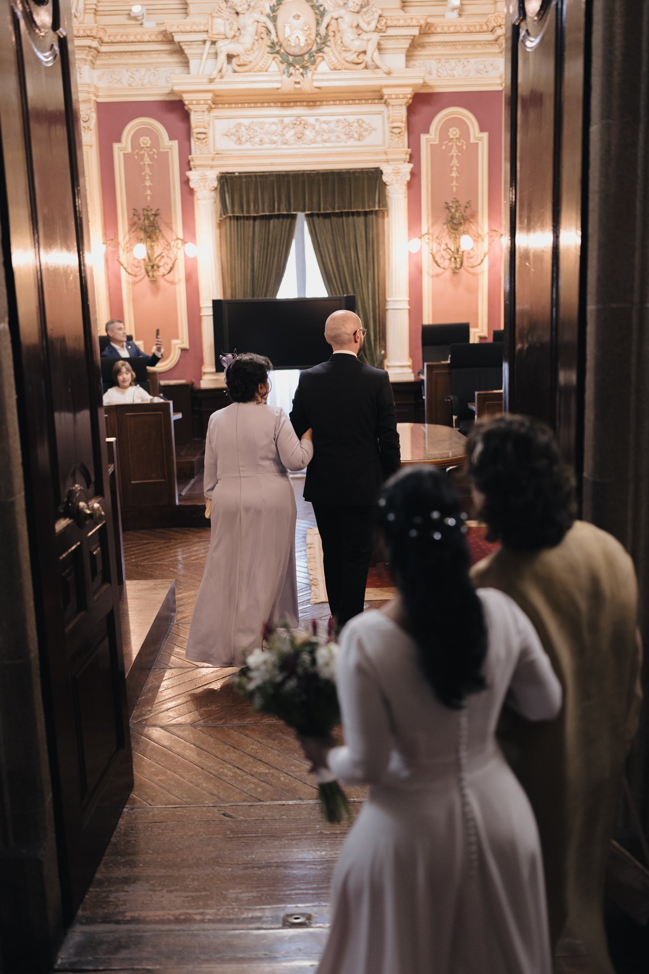 Boda civil en Casa do Concello, Ourense, Galicia