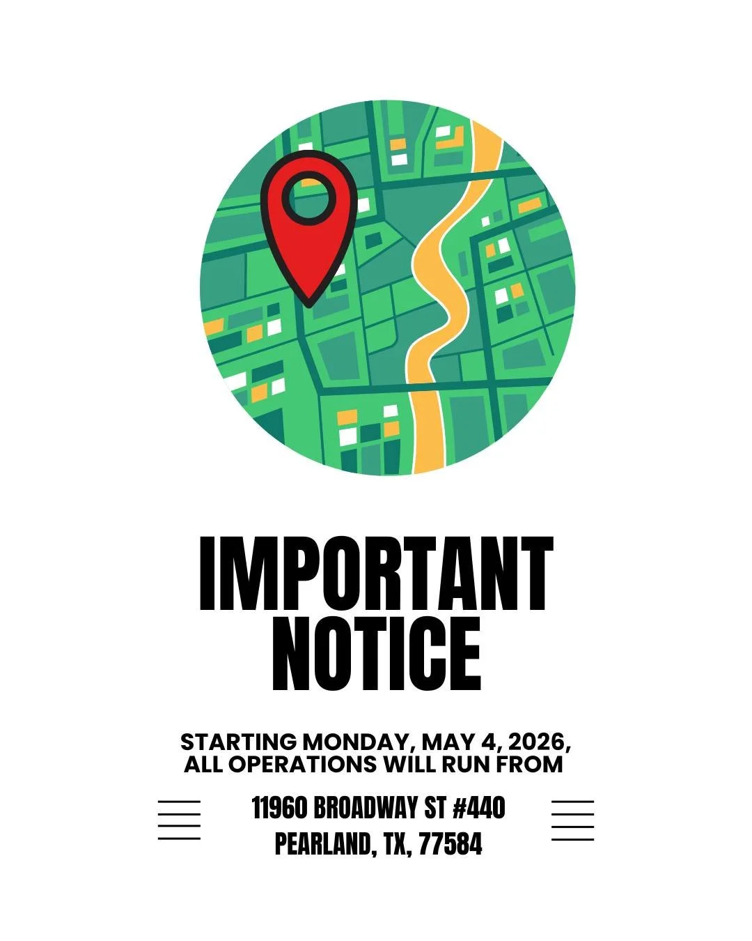 📣📣

We have an exciting announcement! 

Beginning Monday, May 4, 2026 we will be seeing patients in our new location!

As we make this move, we want to extend our heartfelt appreciation to Missy at @spacio.us_coworking for providing such a wonderfu