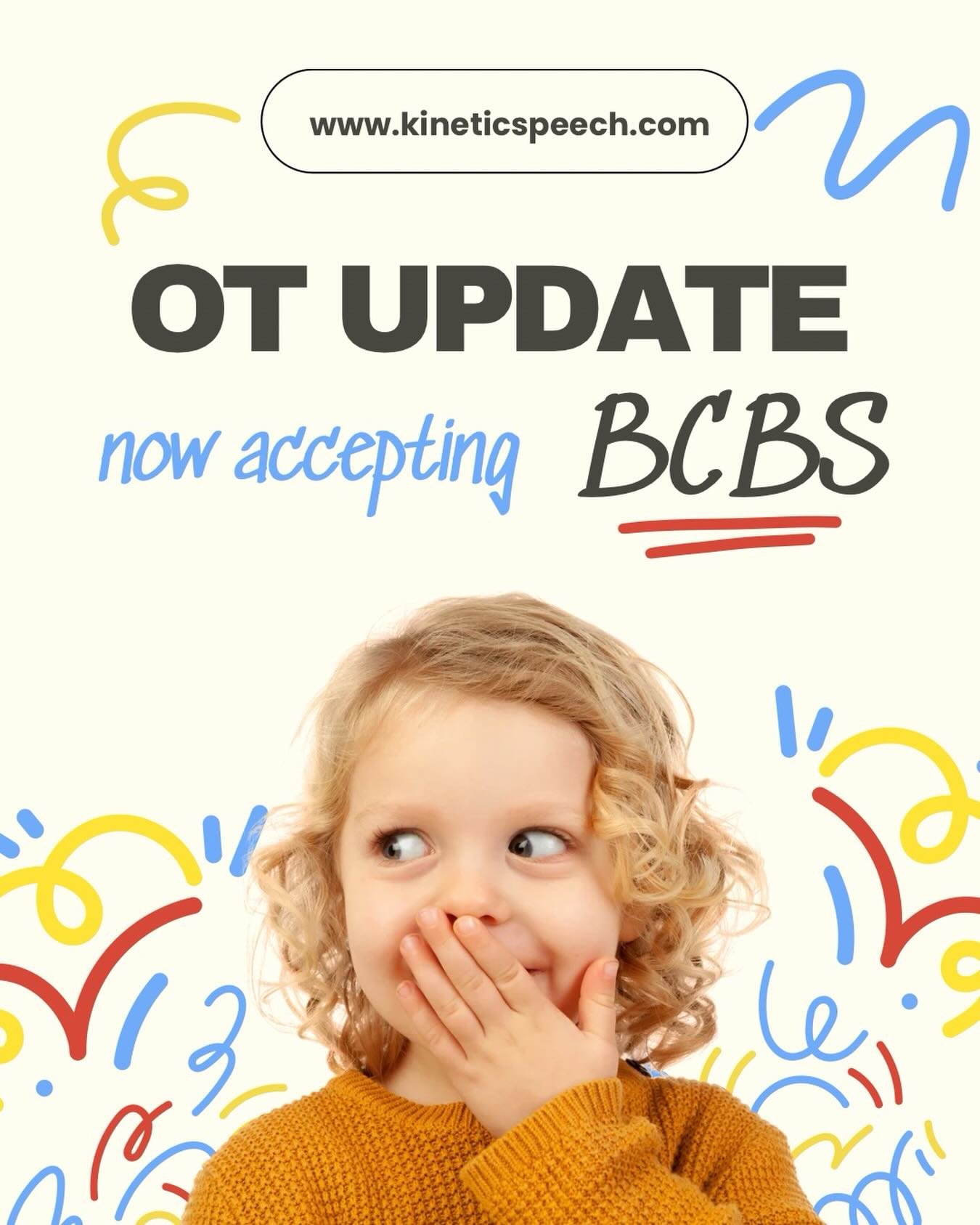 Our occupational therapist is now credentialed and in network with Blue Cross Blue Shield of Texas! Space is limited so call to get scheduled!

832-278-1955
www.kineticspeech.com

#pediatricot #occupationaltherapy #pearland #privatepractice #therapy