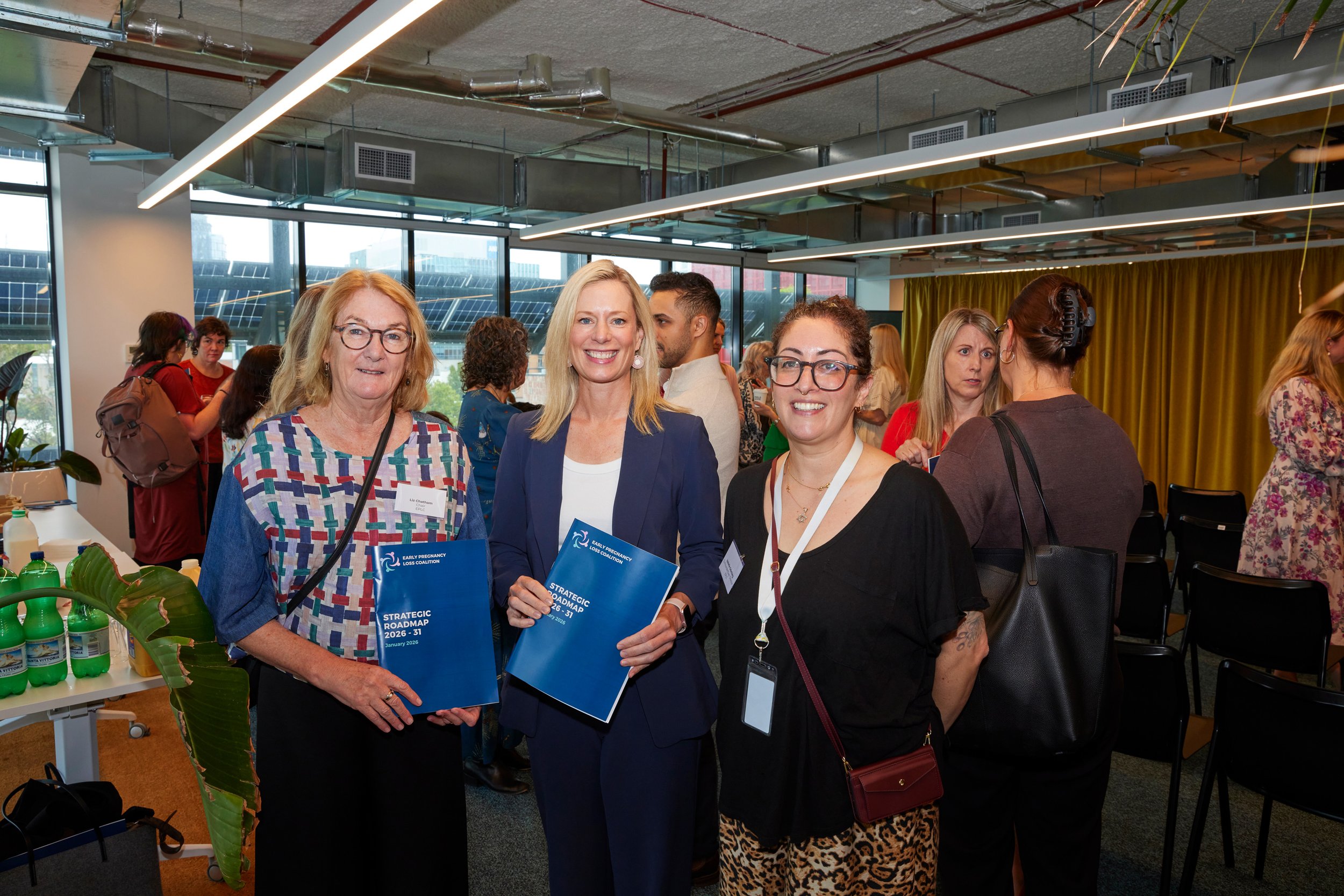 EPLC Chair Liz Chatham, Assistant Minister for Women The Hon Rebecca White MP,  EPLC Co-Founder and Executive Director Isabelle Oderberg