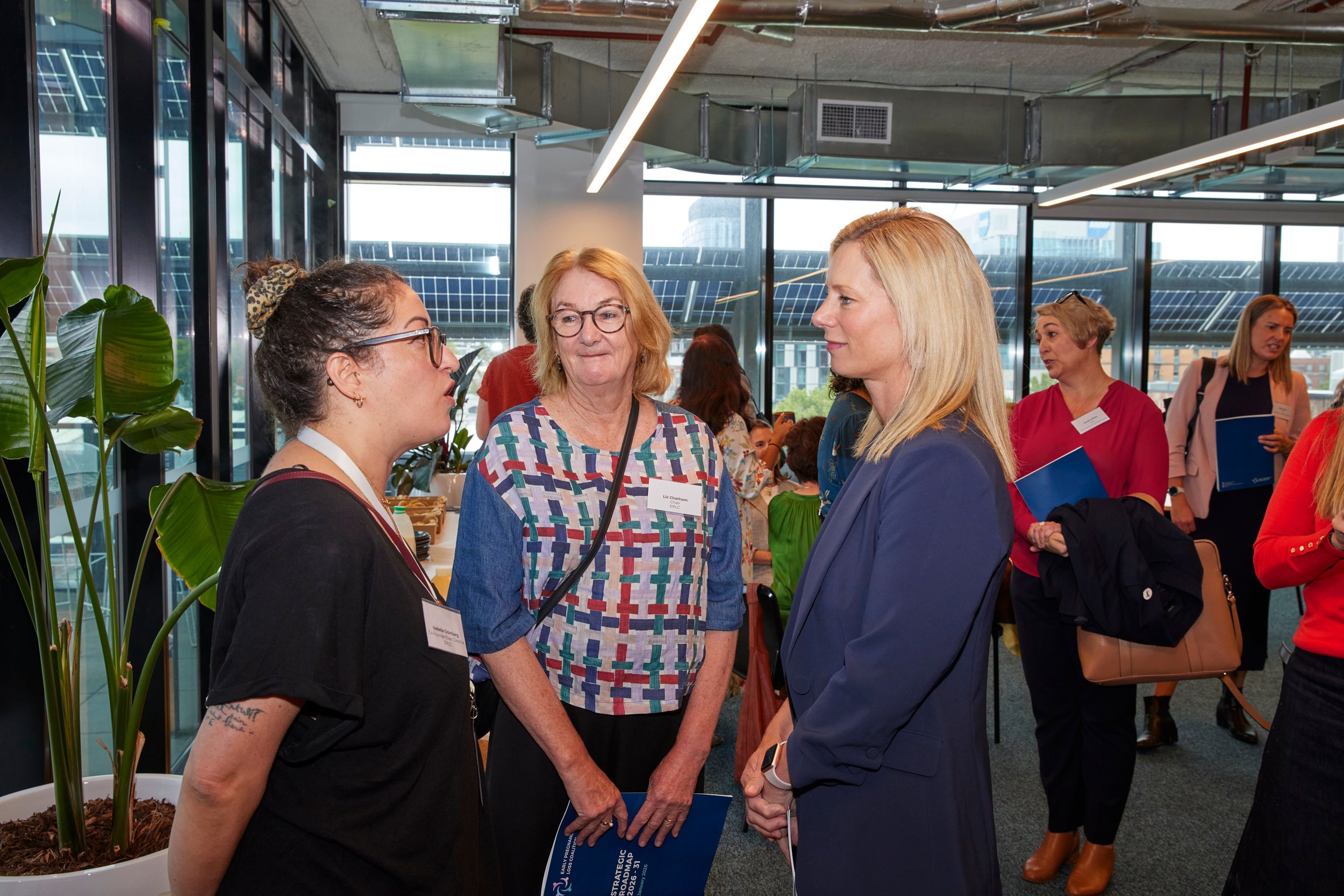   EPLC Co-Founder and Executive Director Isabelle Oderberg, EPLC Chair Liz Chatham, Assistant Minister for Women The Hon Rebecca White MP
