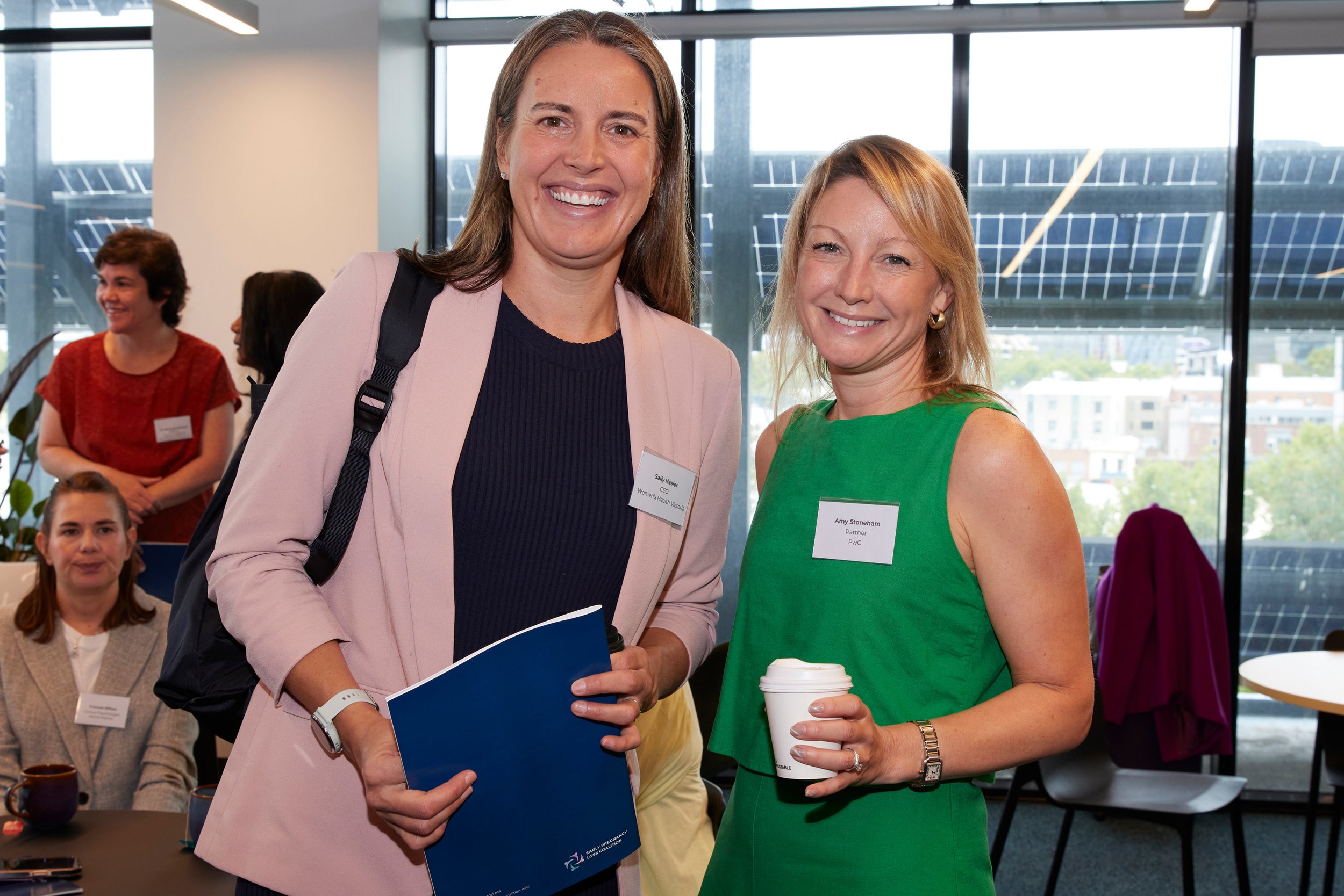 Women's Health Victoria CEO Sally Hasler & PwC Partner Amy Stoneham