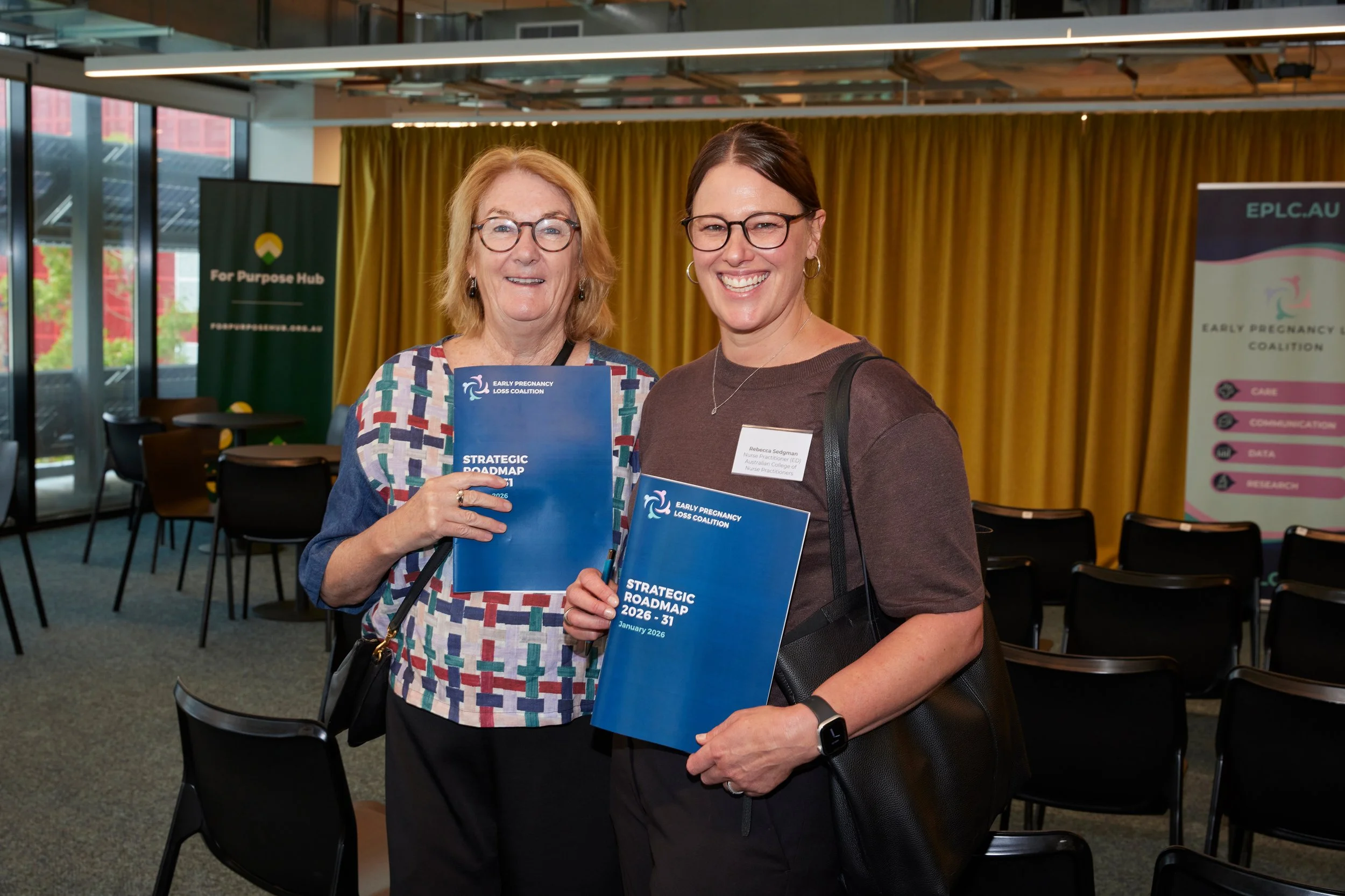 EPLC Chair Liz Chatham and Australian College of Nurse Practitioners Senior Policy Advisor & Nurse Practitioner (Emergency) Rebecca Sedgman