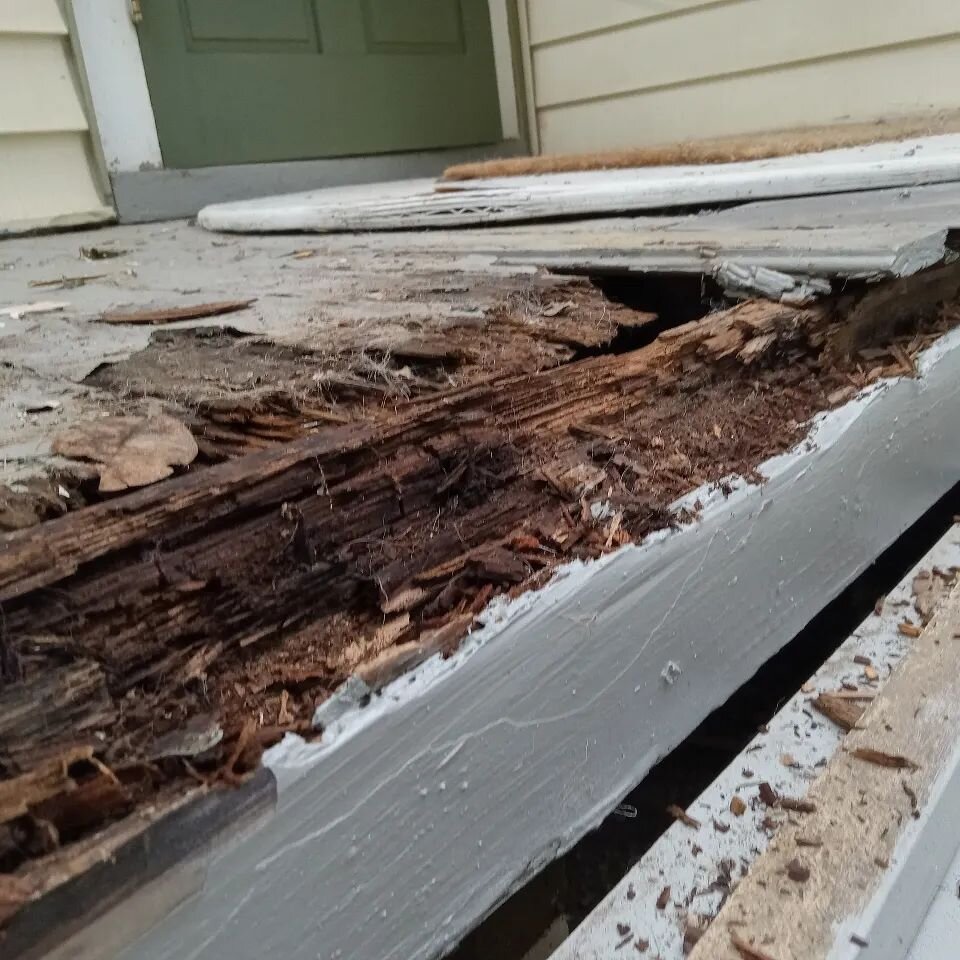 We love the classic tongue and groove covered porch. Richmond has a ton. But if the floor boards start to have peeling paint things start to go south fast. We see a lot of porches that have had boards previously replaced, incorrectly, and they are fa