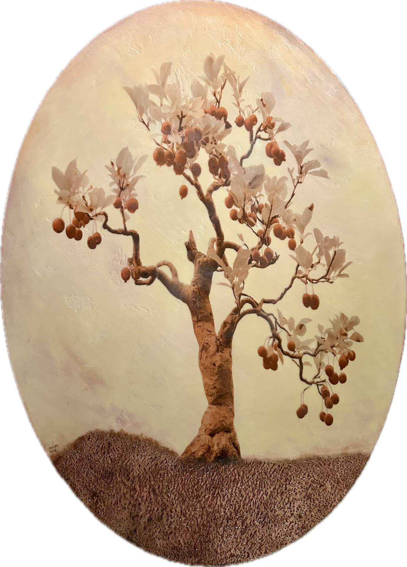 The Paris Collection #2 (2026) Encaustic, tissue paper, watercolor, pastel, birchwood panel 48 x 34