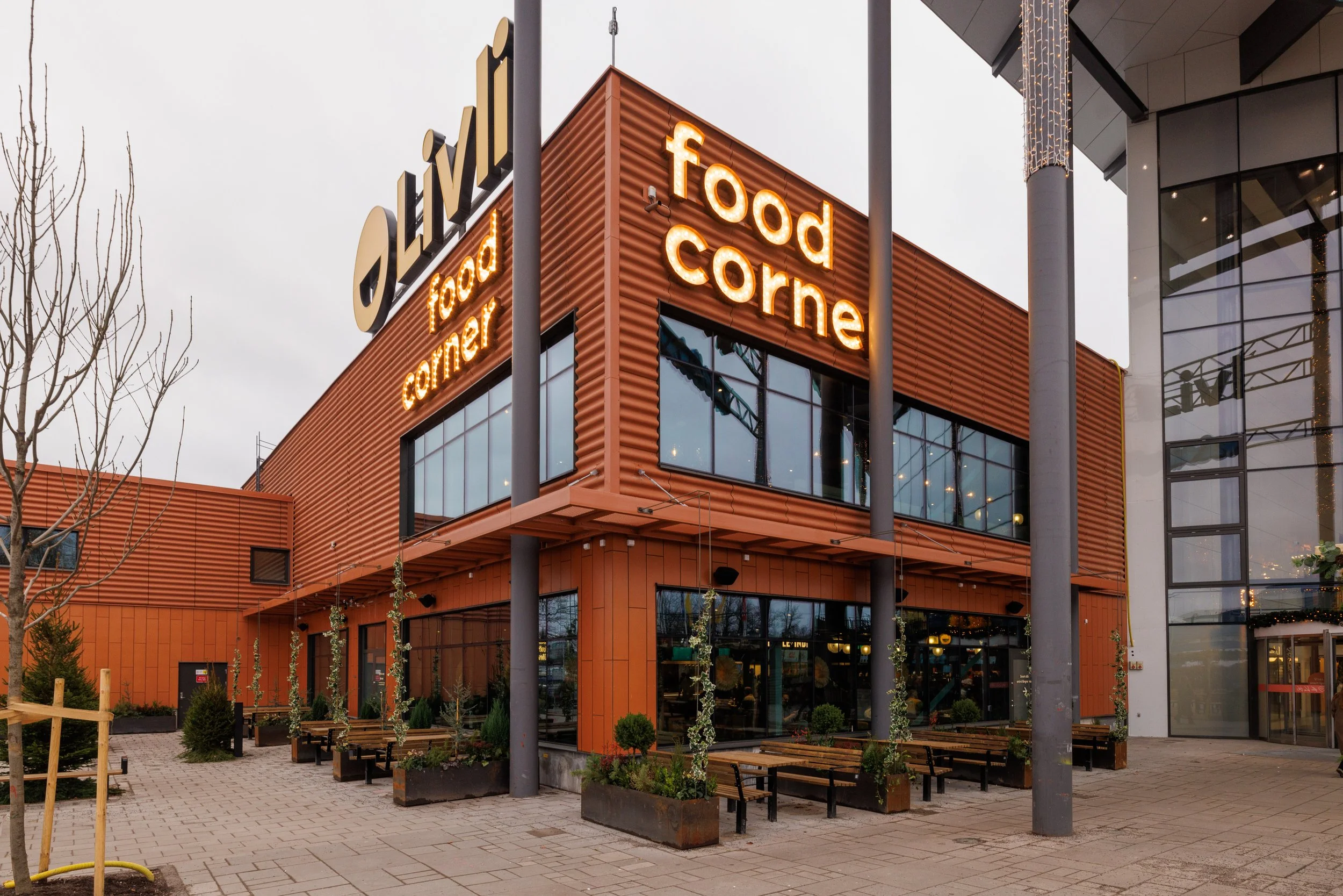 Restauranginredning och möbler Livli Food Corner Kungens Kurva