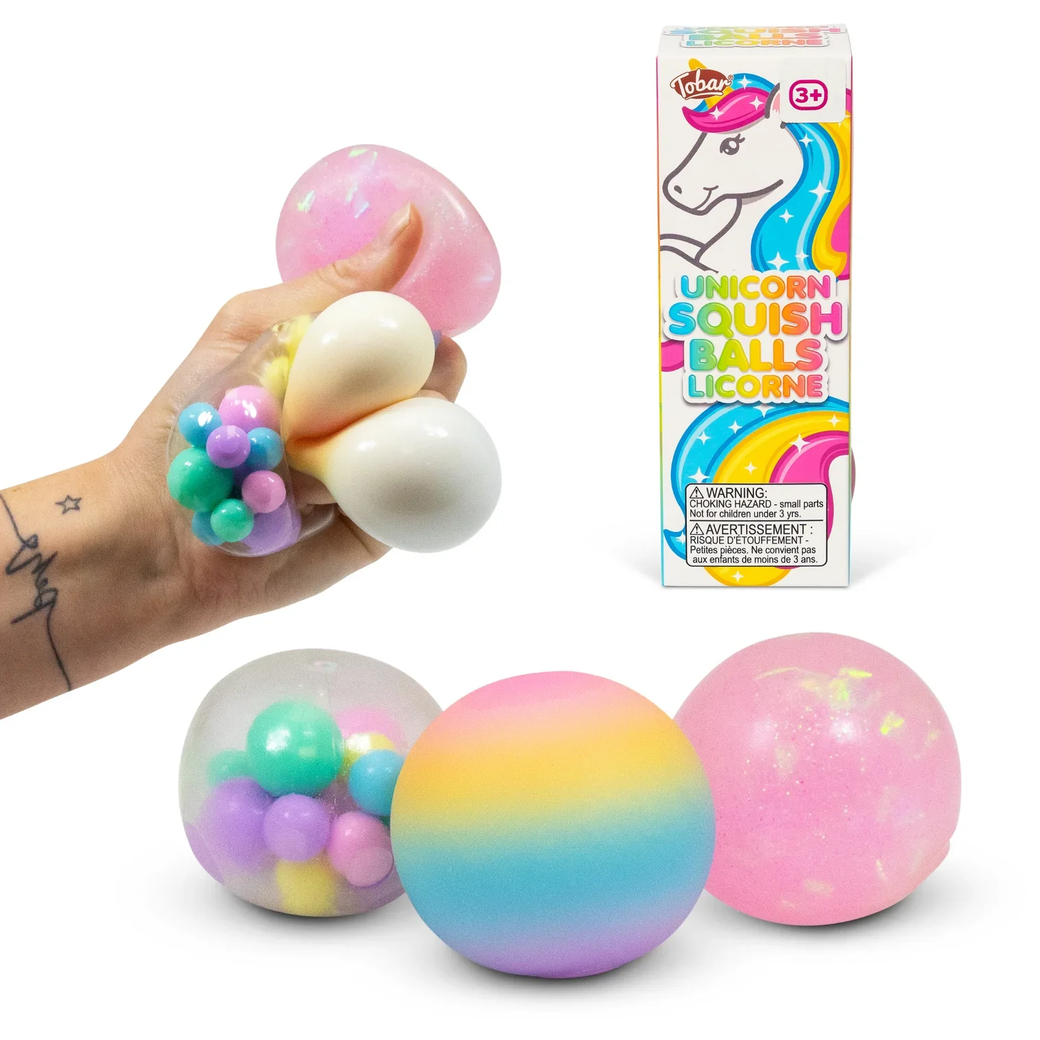 SCRUNCHEMS UNICORN 3PK DIDDY SQUISH BALLS