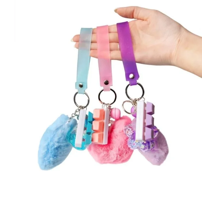 Fluffy Fidget Key Chains Perfect for Lanyards / Keys / Bags
