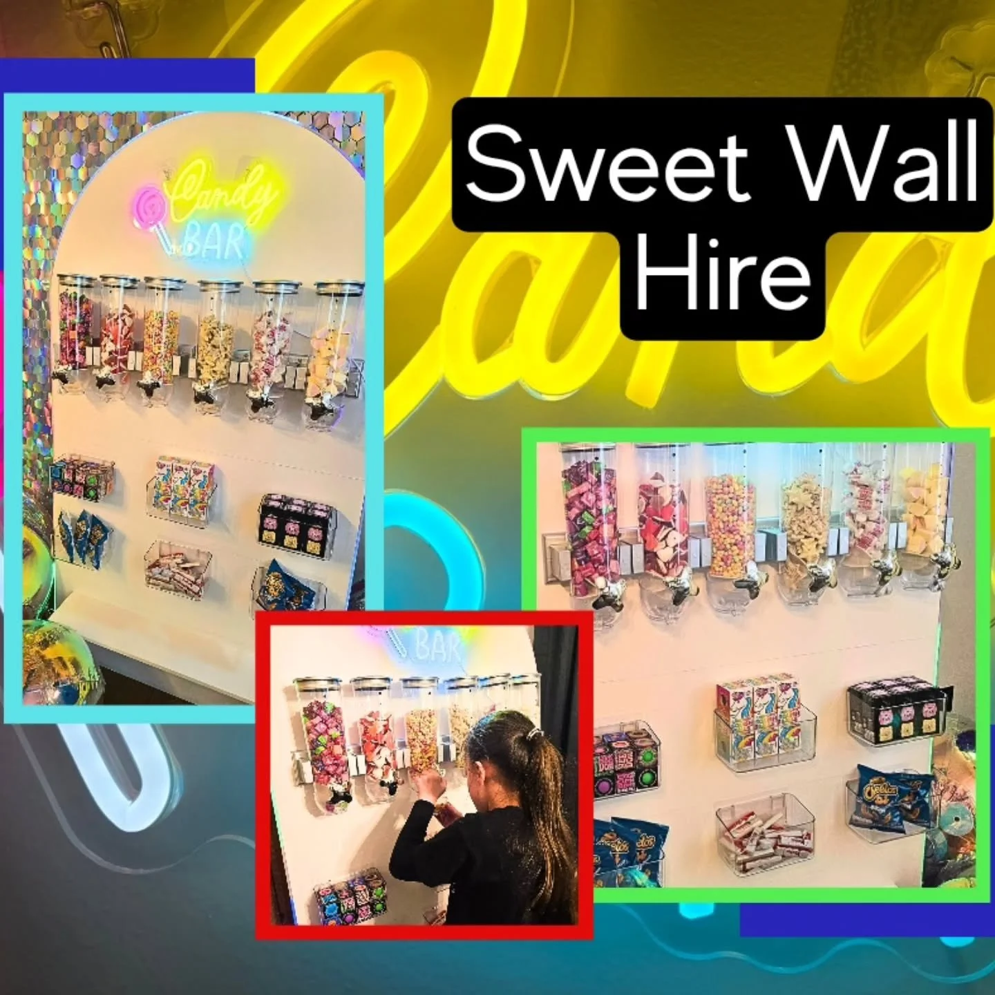 🍭✨ Party + calm = magic ! 🥳

Hire our Sweet Wall &mdash; packed with colourful treats and a mini sensory toy section so every guest can join the fun. Perfect for birthday parties, family gatherings and sensory-friendly celebrations.

Why waste time