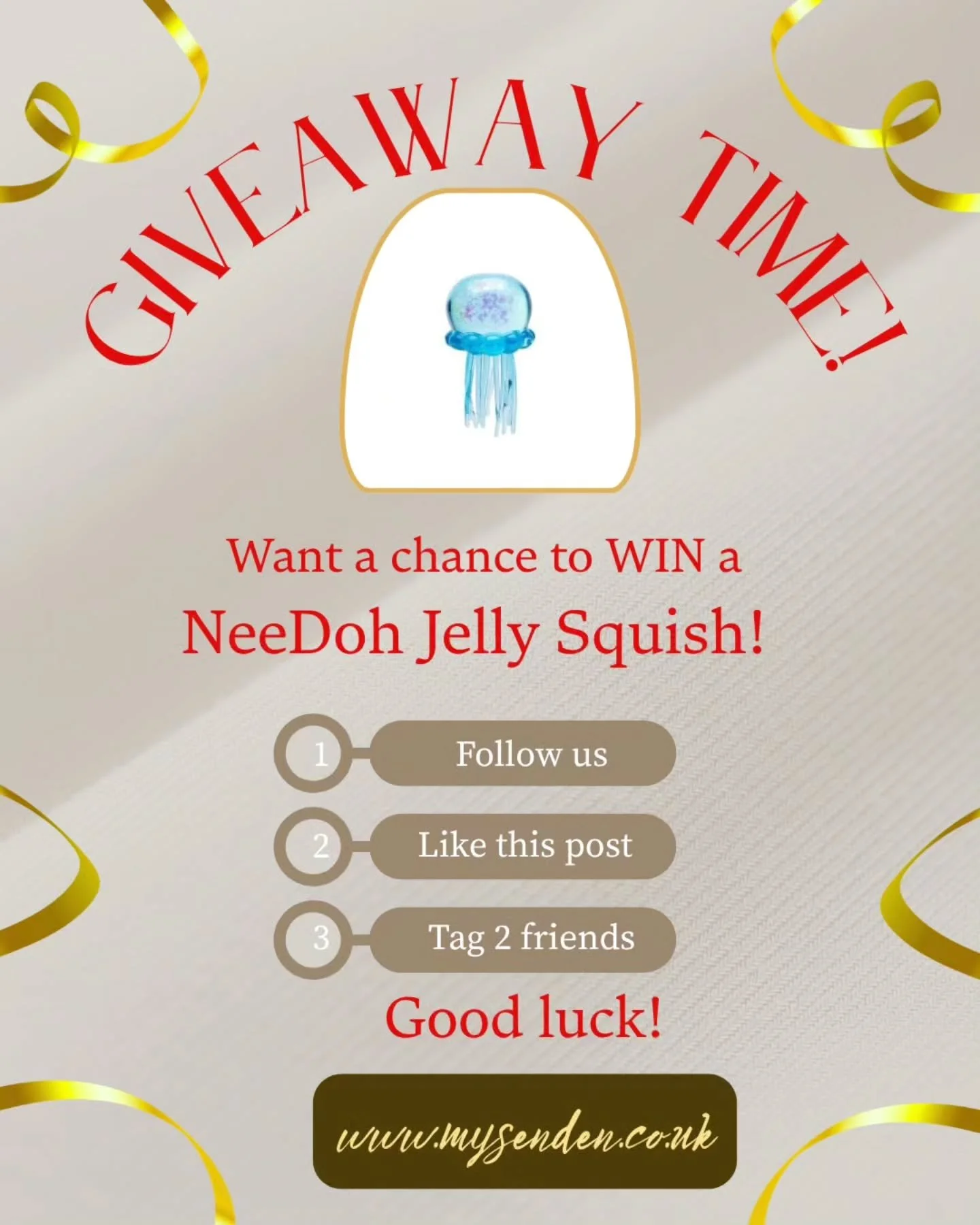 🎉 Competition Time🎉

We did promise another Competition!

The chance to win a Needoh Jelly Squish!

⚫️ Follow Us

⚫️ Like This Post

⚫️ Tag 2 Friends....that's it!

Good Luck!

#Needoh #Competition #winme #winner #jellysquishy