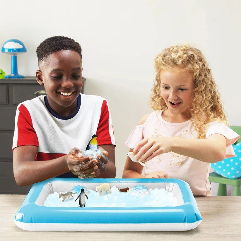 Sensory Play Messy Play Tray Snow play Childrens sensory playtime Sensory Toys UK