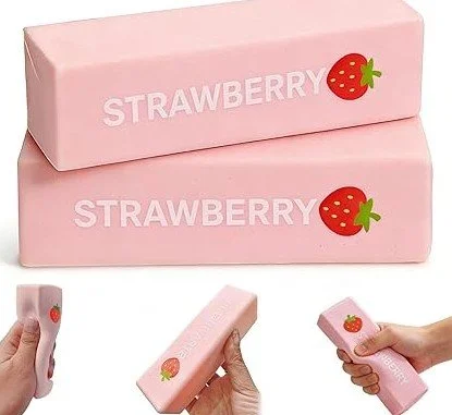 Strawberry Squishy Butter Slab 14cm