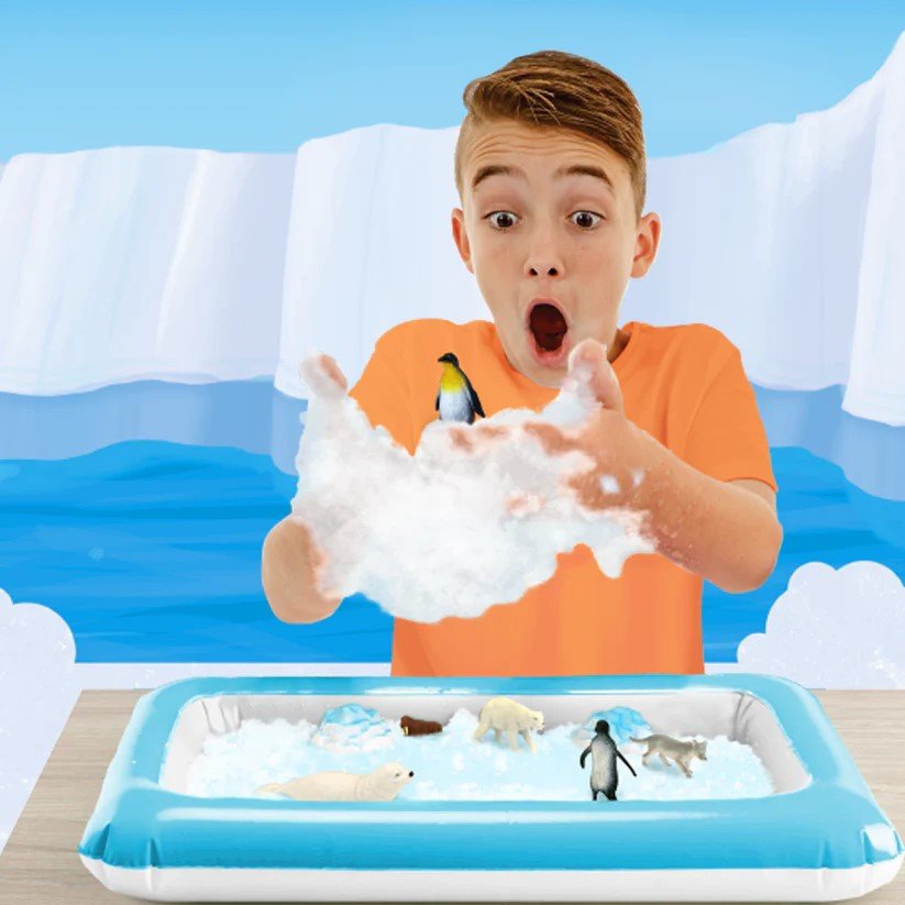 Sensory Play Messy Play Tray Snow play Childrens sensory playtime Sensory Toys UK
