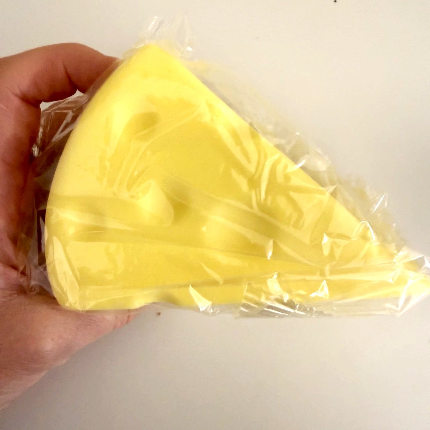 Slow Rise Triangular Cheese Squishy Approx 10cm (one piece)