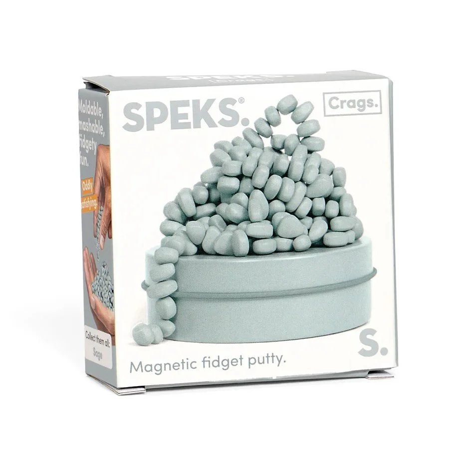 *New* Speks. Mini Neutral Crags Sage - Magnetic Fidget Putty