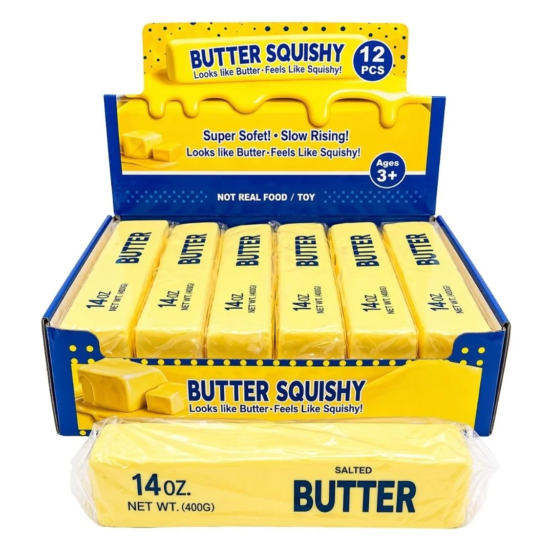 Salted Butter Large Slow Rising Squeezy Squishy Toy 22cm
