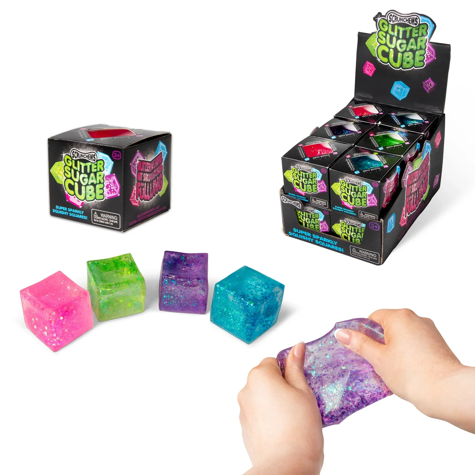 scrunchems glitter cube NeeDoh Nice Cube Glitter Sensory cube