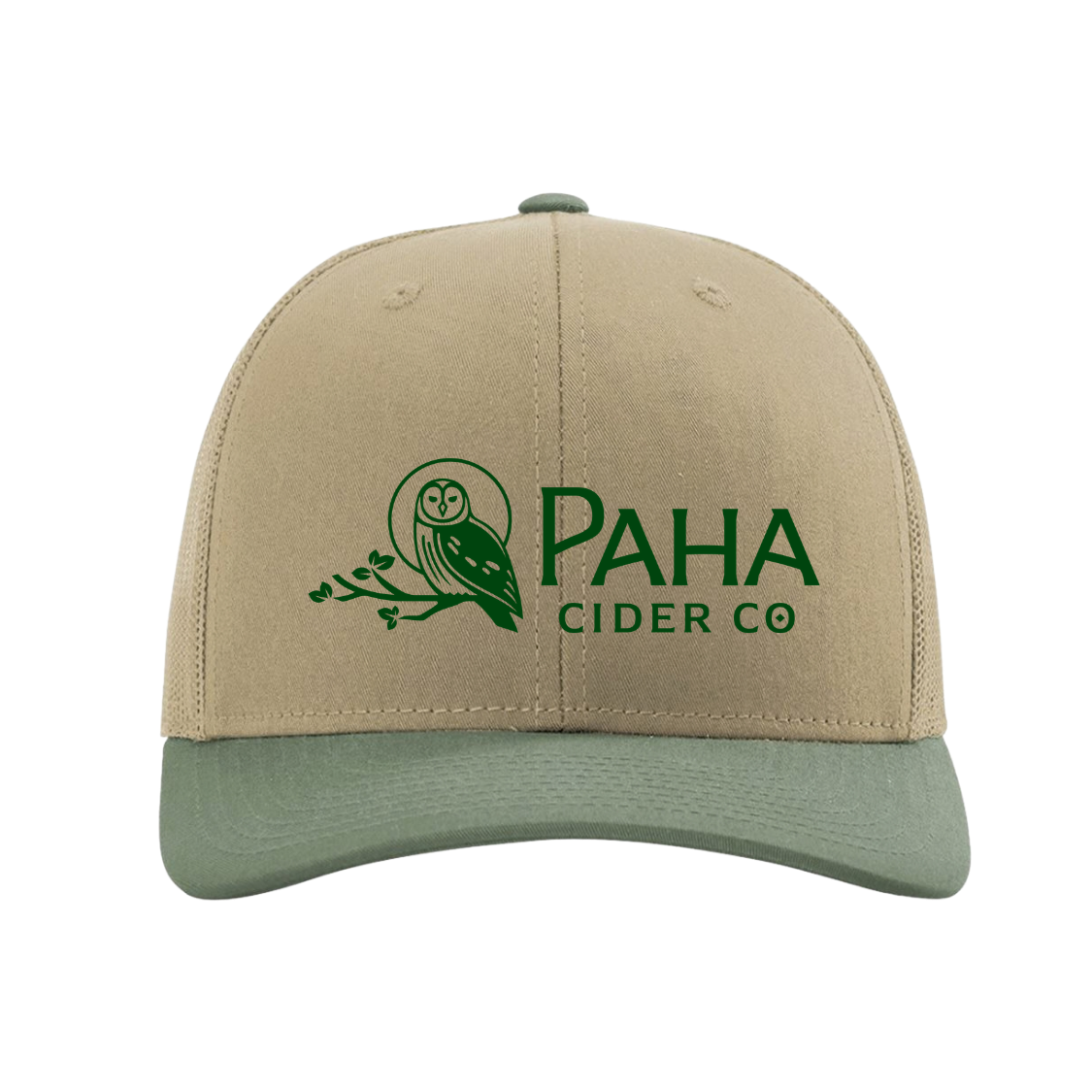 Trucker hat khaki loden .png